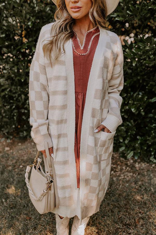 Fit Check Knit Cardigan in Iced Latte Product Image