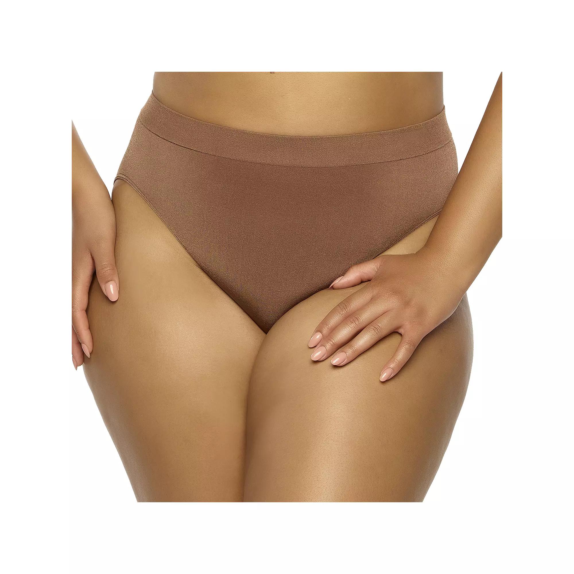 Plus Size Paramour by Felina Body Smooth Hi-Cut Brief Panty 645128, Women's, Size: Large, Cameo Pink Cmr Product Image
