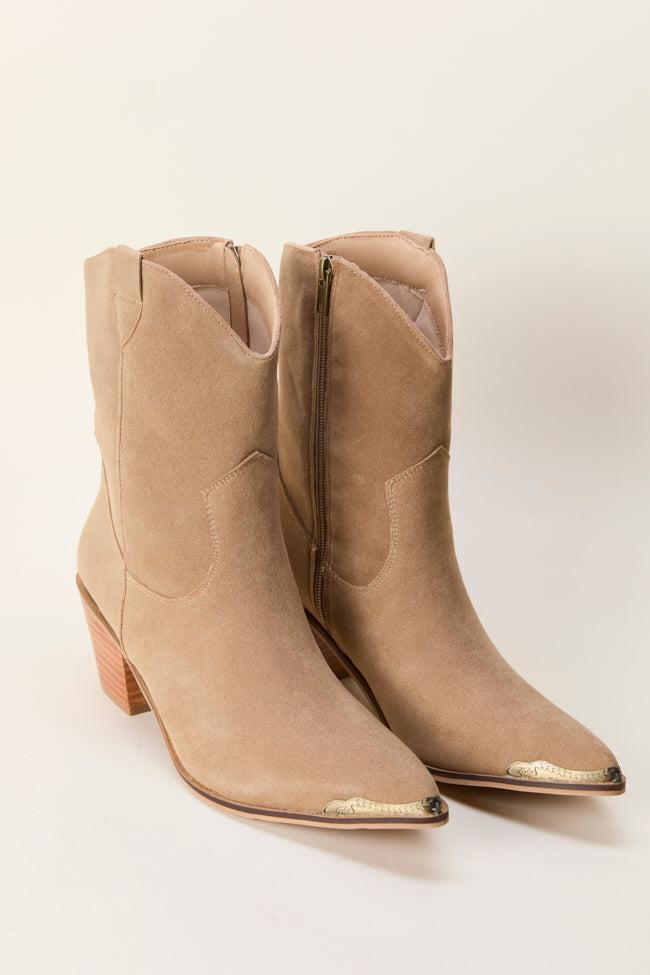 Teresea Taupe Cowboy Boots Product Image