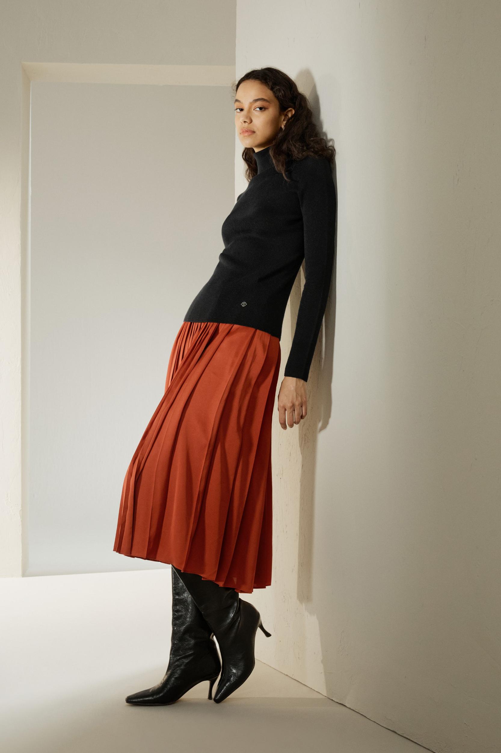 LILYSILK Silk Jumper Women'S - Brown Silk and Cashmere - Comfort Insulating Jumpers L Product Image