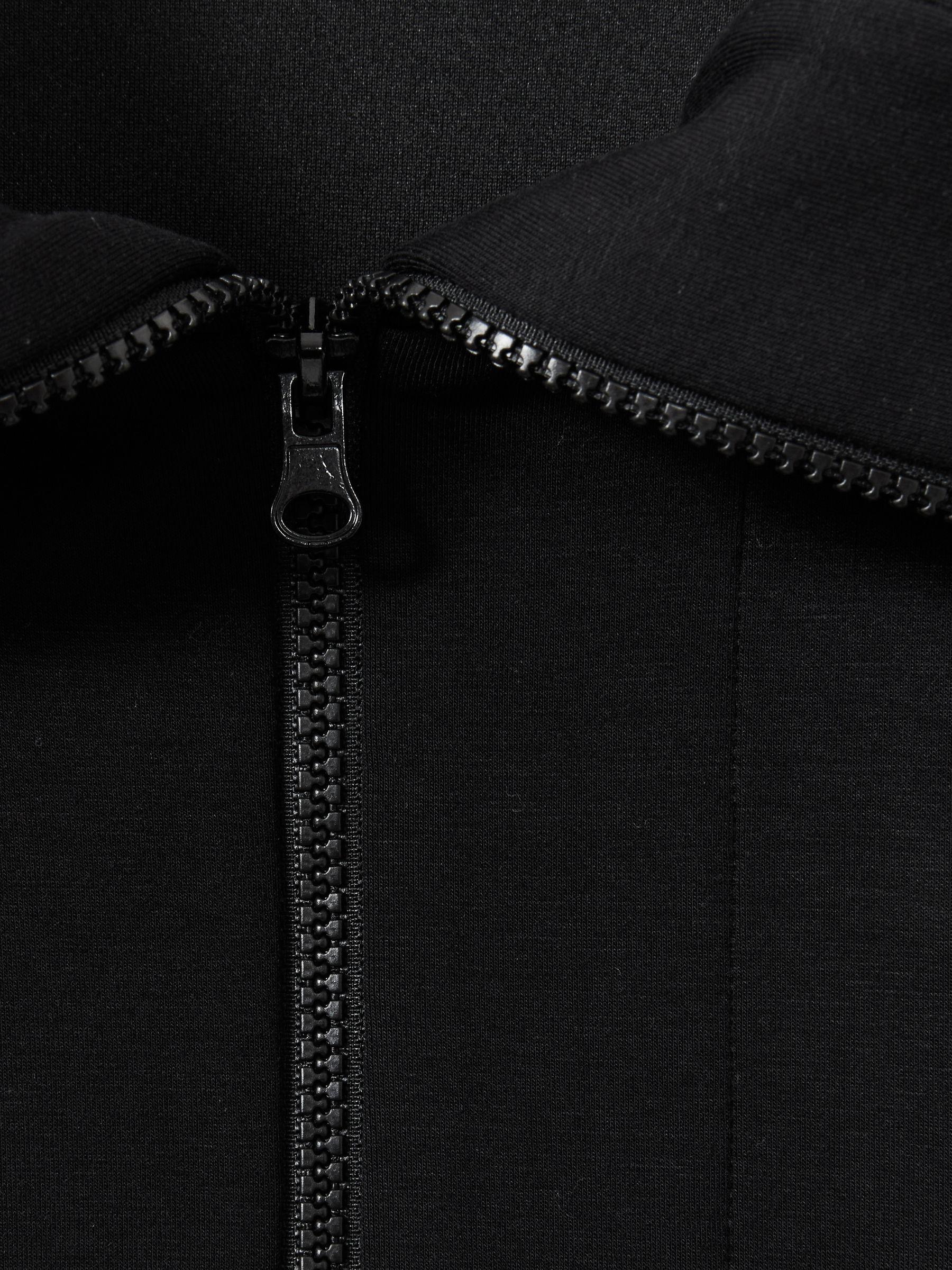 Interlock Half-Zip Drawstring-Hem Sweatshirt in Black Product Image