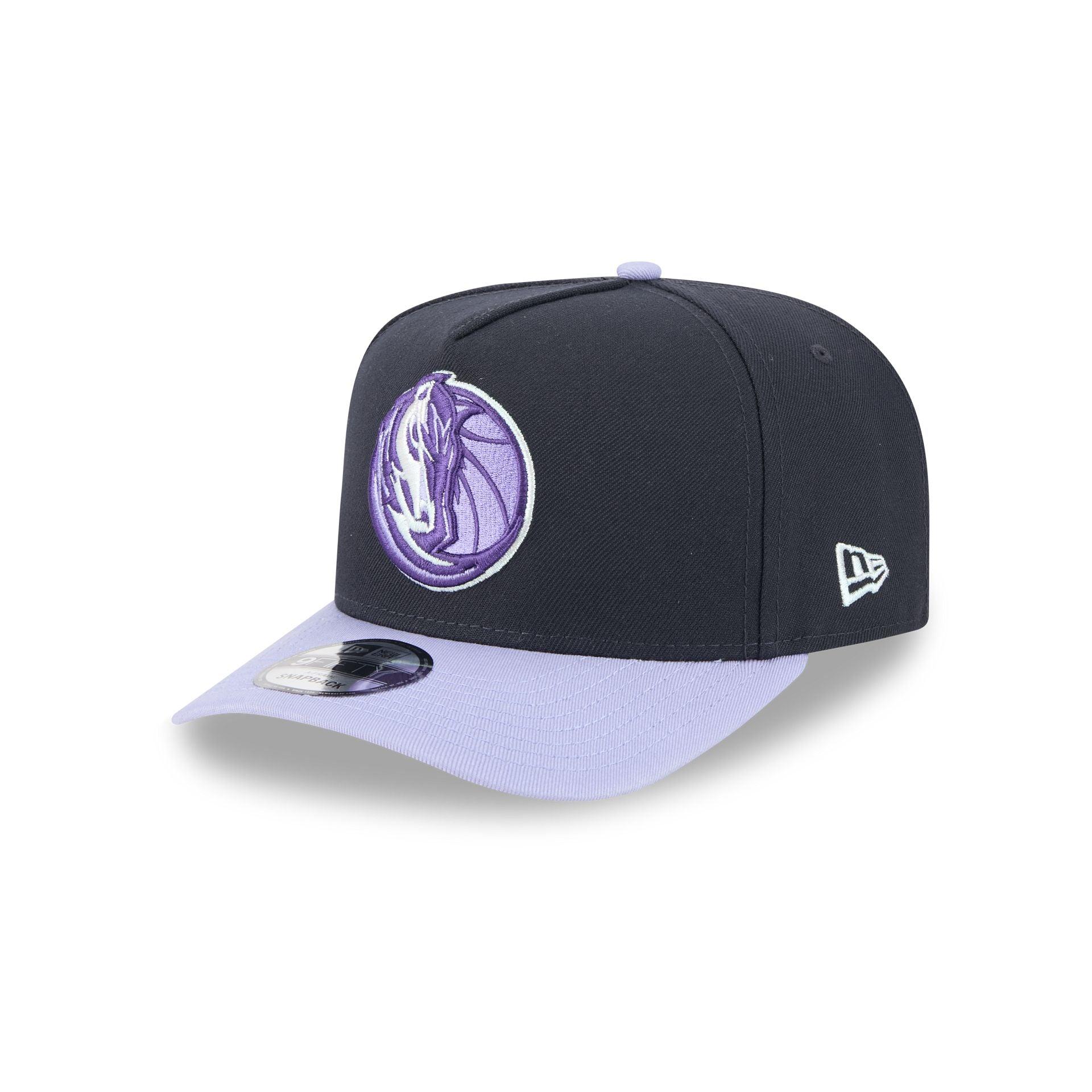 Dallas Mavericks Navy Lavender 9FIFTY A-Frame Snapback Hat Male Product Image