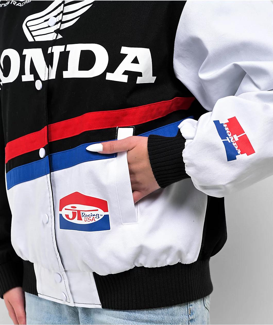 JT Racing x Honda Speed Black Racing Jacket  Product Image