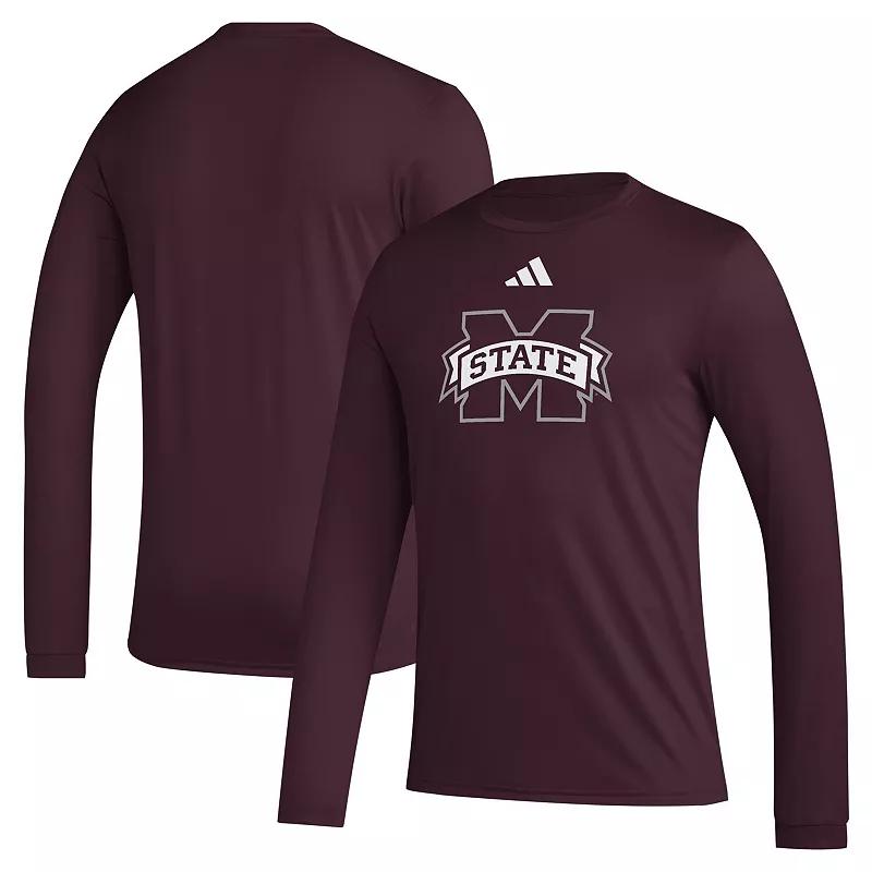 Men's adidas Maroon Texas A&M Aggies Primary Locker Logo Pre-Game Long Sleeve T-Shirt, Size: 2XL, Red Product Image