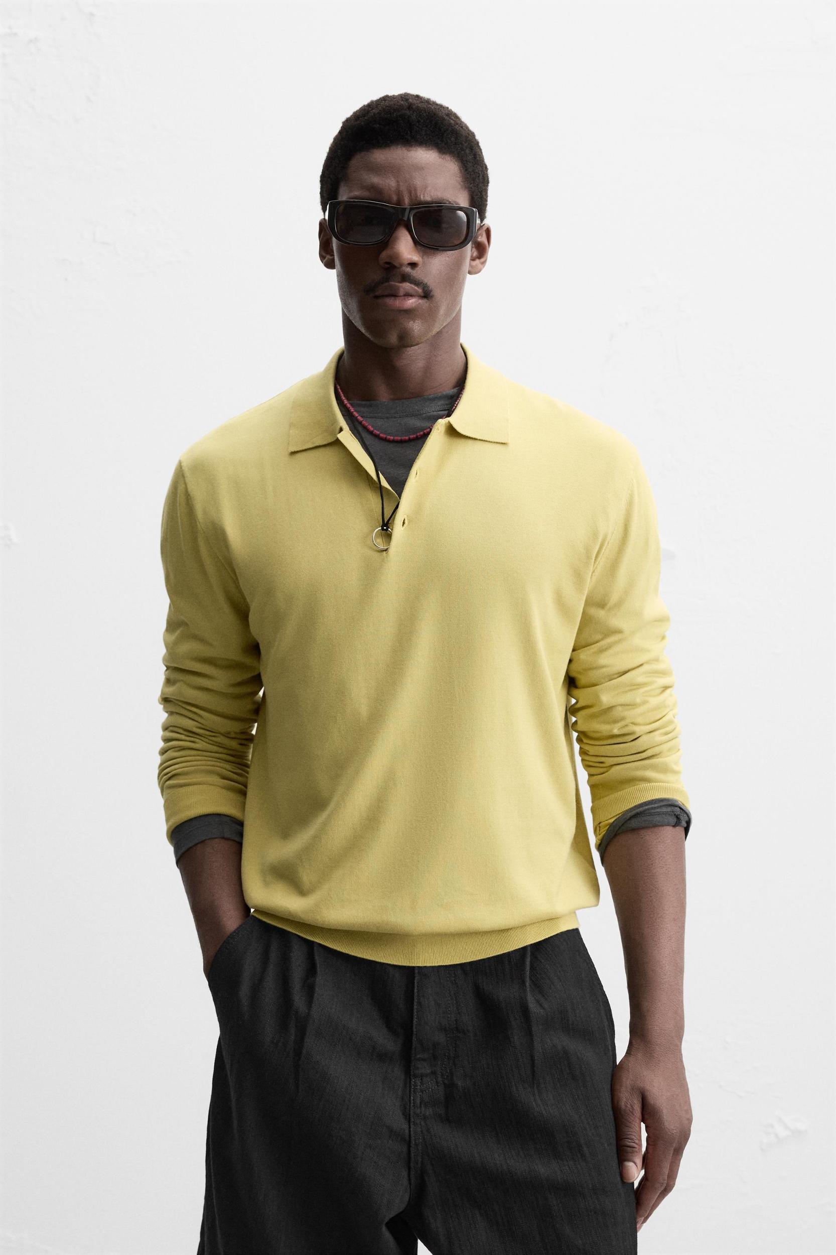 KNIT COTTON - LYOCELL POLO SHIRT Product Image