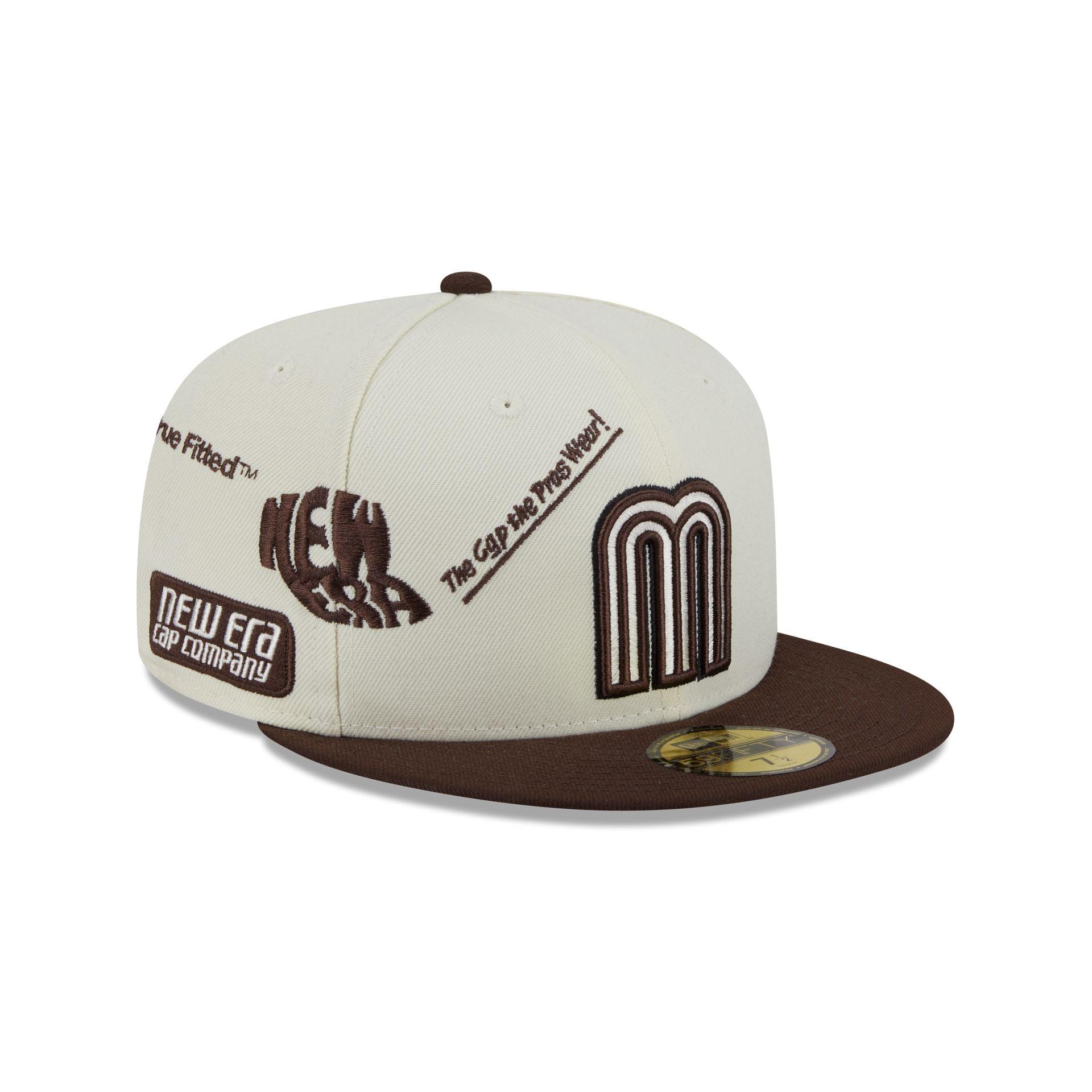 Mexico Baseball New Era Anniversary Logos Brown Visor 59FIFTY Fitted Hat Male Product Image