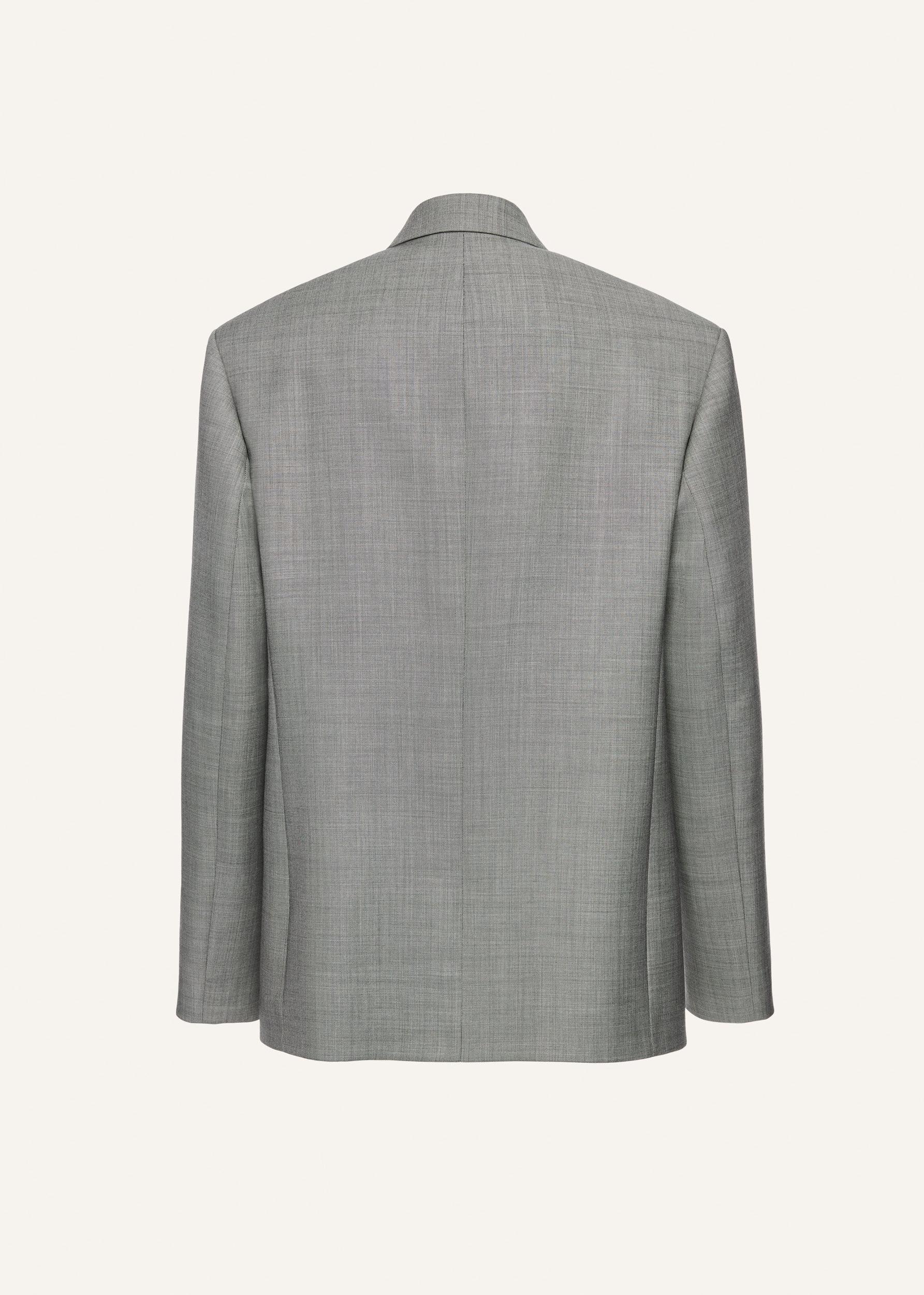 Double-breasted blazer in grey melange Product Image
