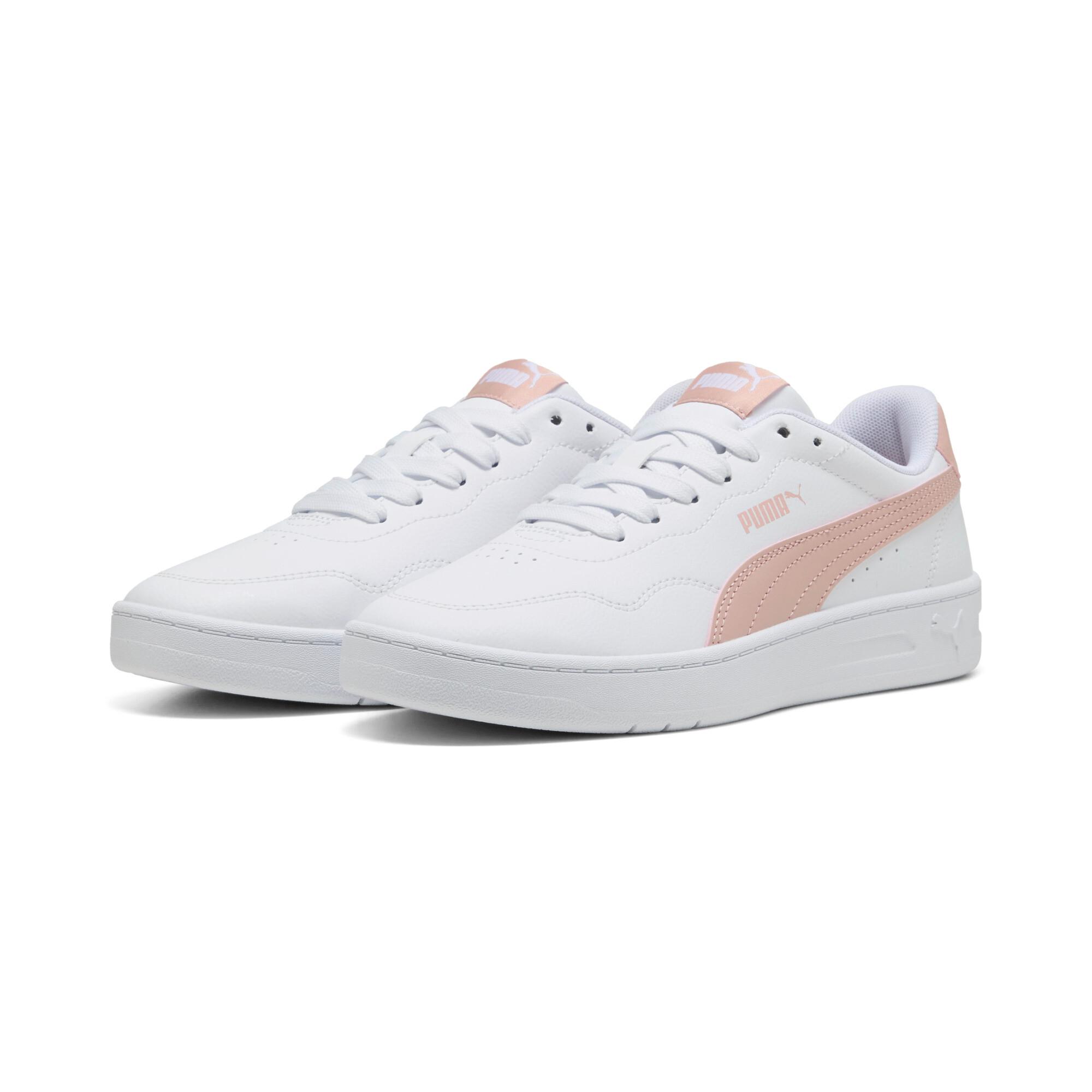 PUMA Court Lally Women Shoes in White/Rose Quartz Product Image