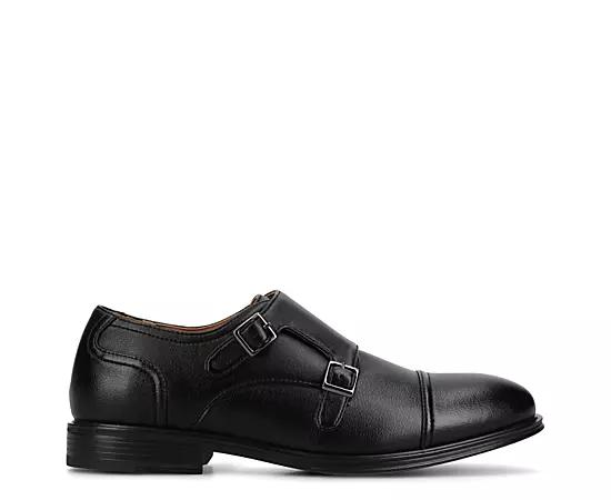 VANCE Dillon Comfort Cap-toe Double Monk Strap Men's Flexible Dress Shoes,  Product Image