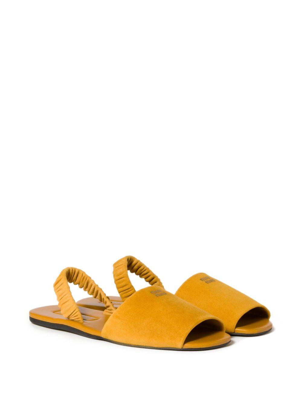 ruched suede sandals Product Image
