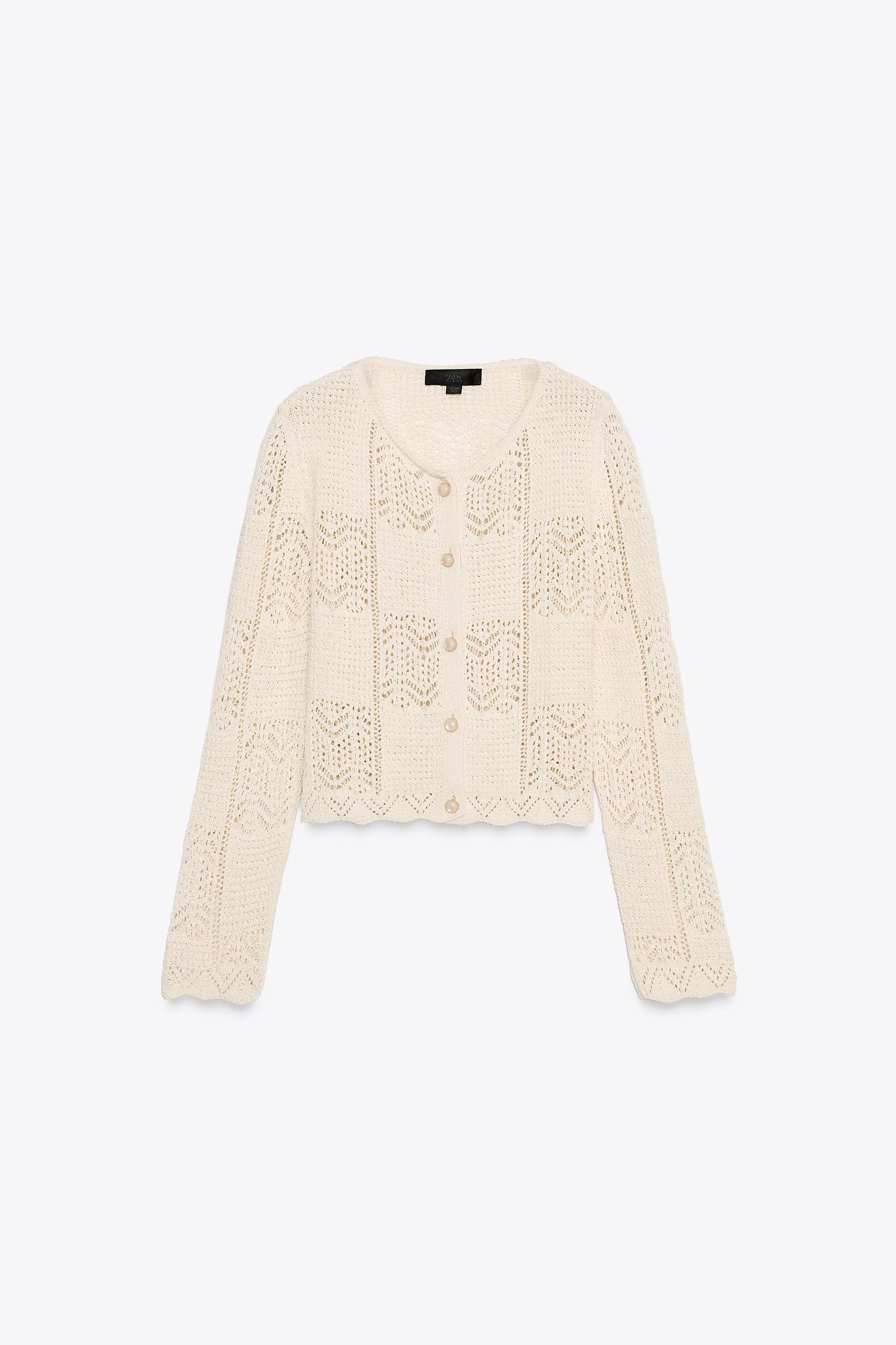 POINTELLE KNIT CARDIGAN Product Image