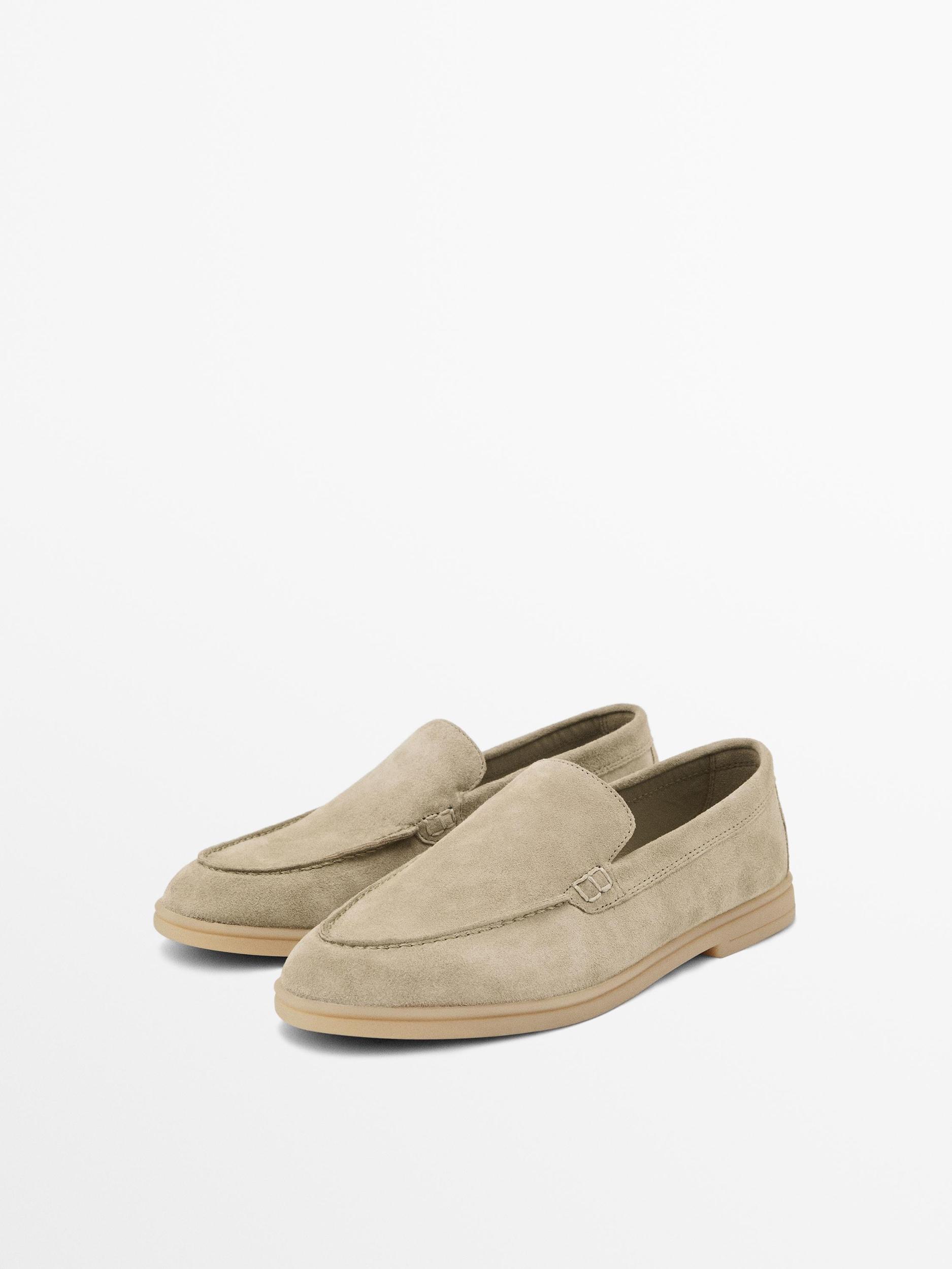 Split leather loafers Product Image