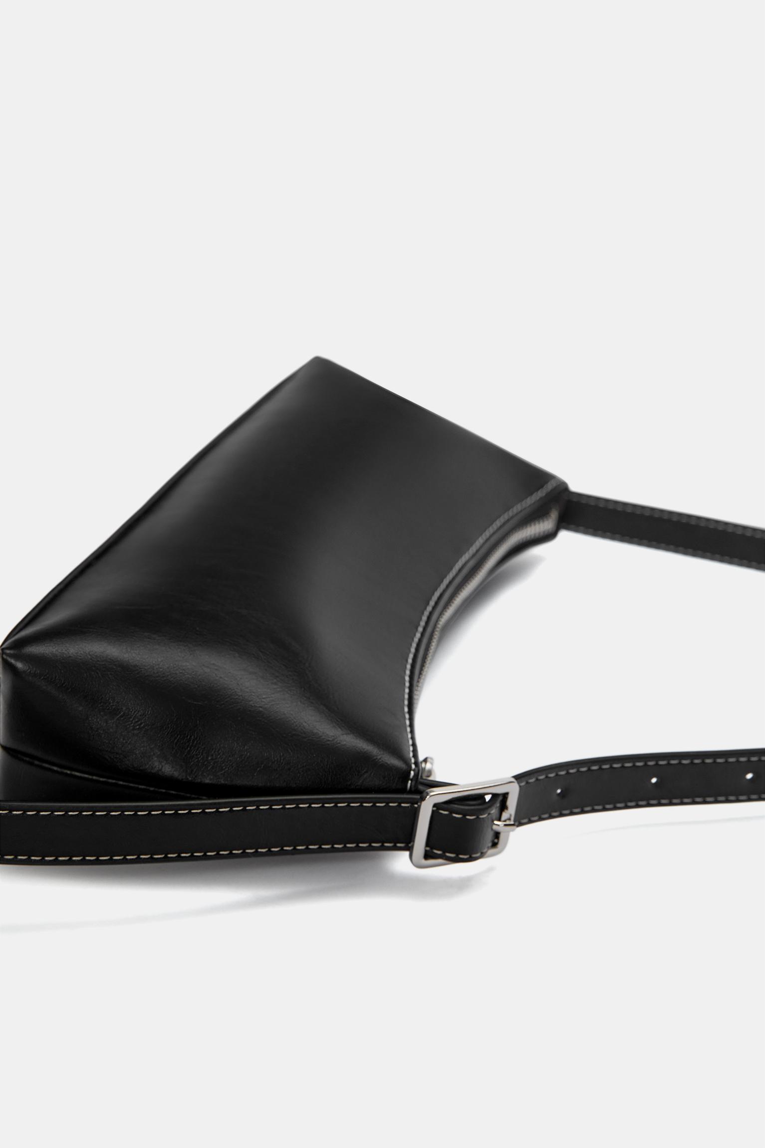 Long shoulder bag with topstitching Product Image
