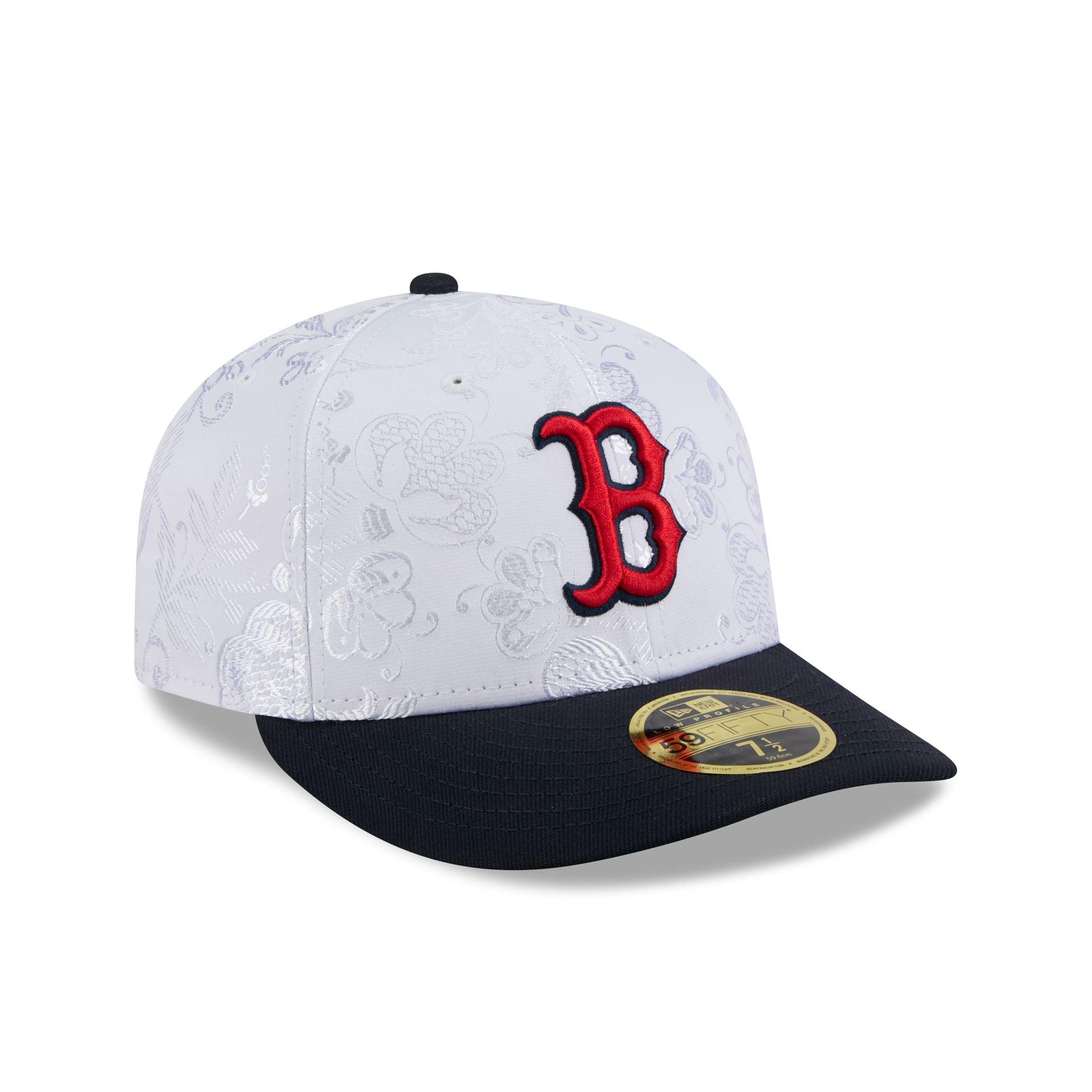 Boston Red Sox Floral Shine Low Profile 59FIFTY Fitted Hat Male Product Image