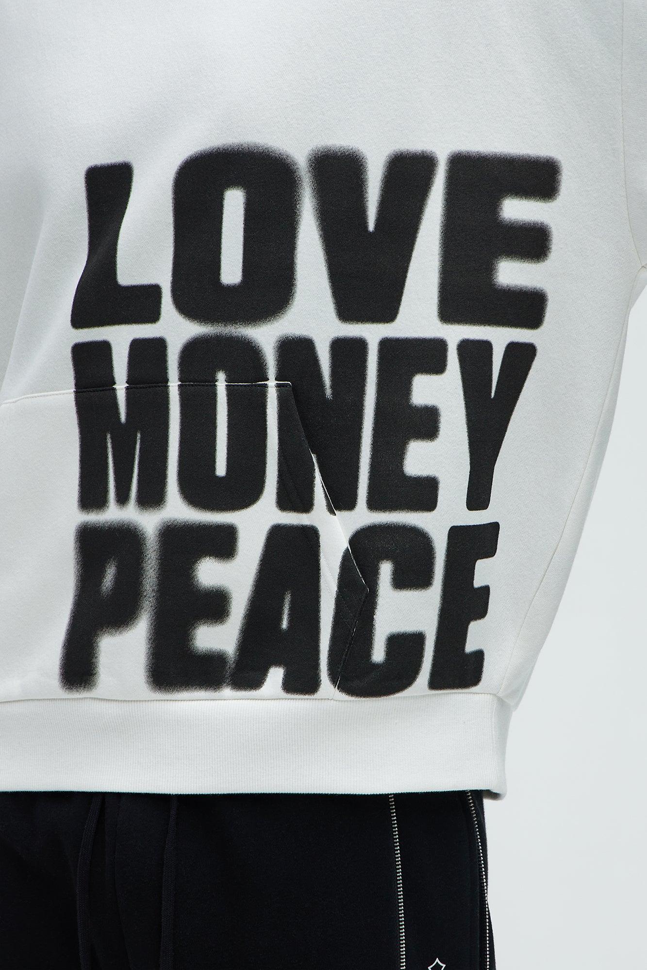 Tyson Spray Paint Oversized Hoodie - White/combo Product Image