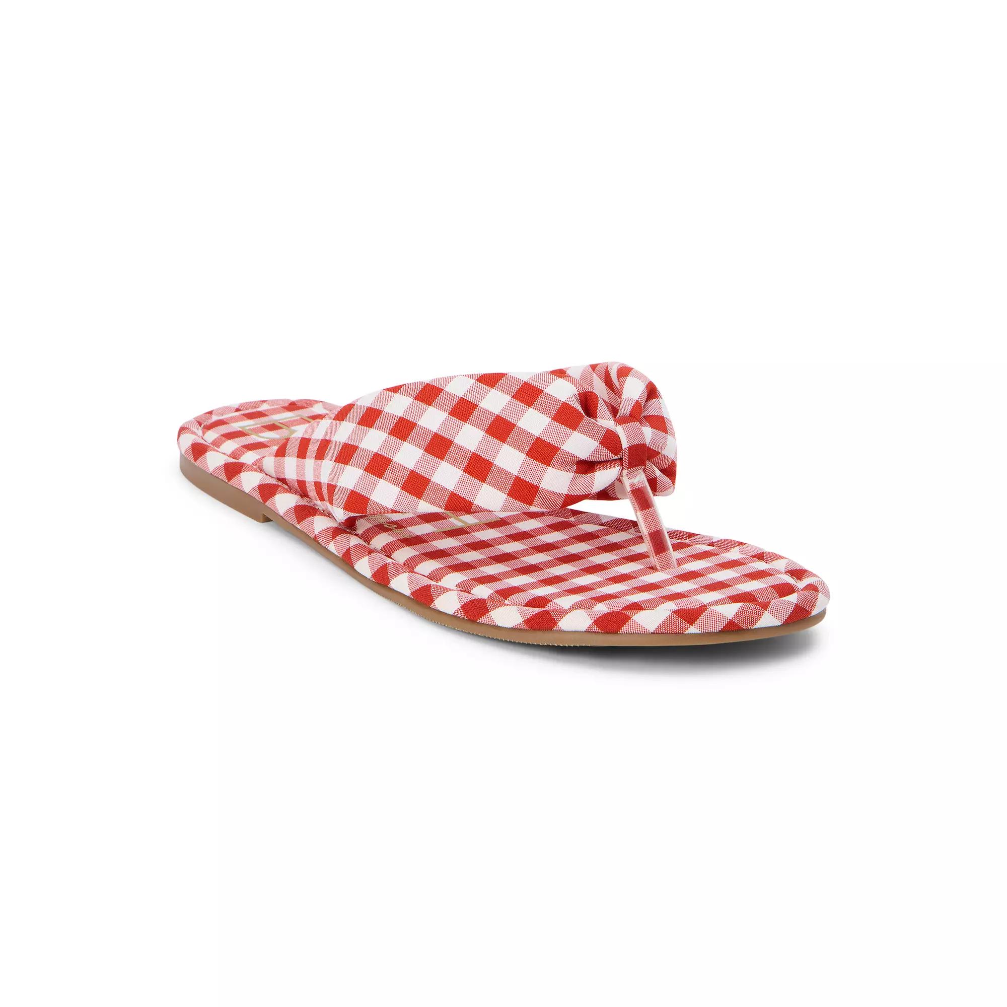 Beach by Matisse Gidget Women's Thong Sandals, Size: 5, Red Gingham Product Image