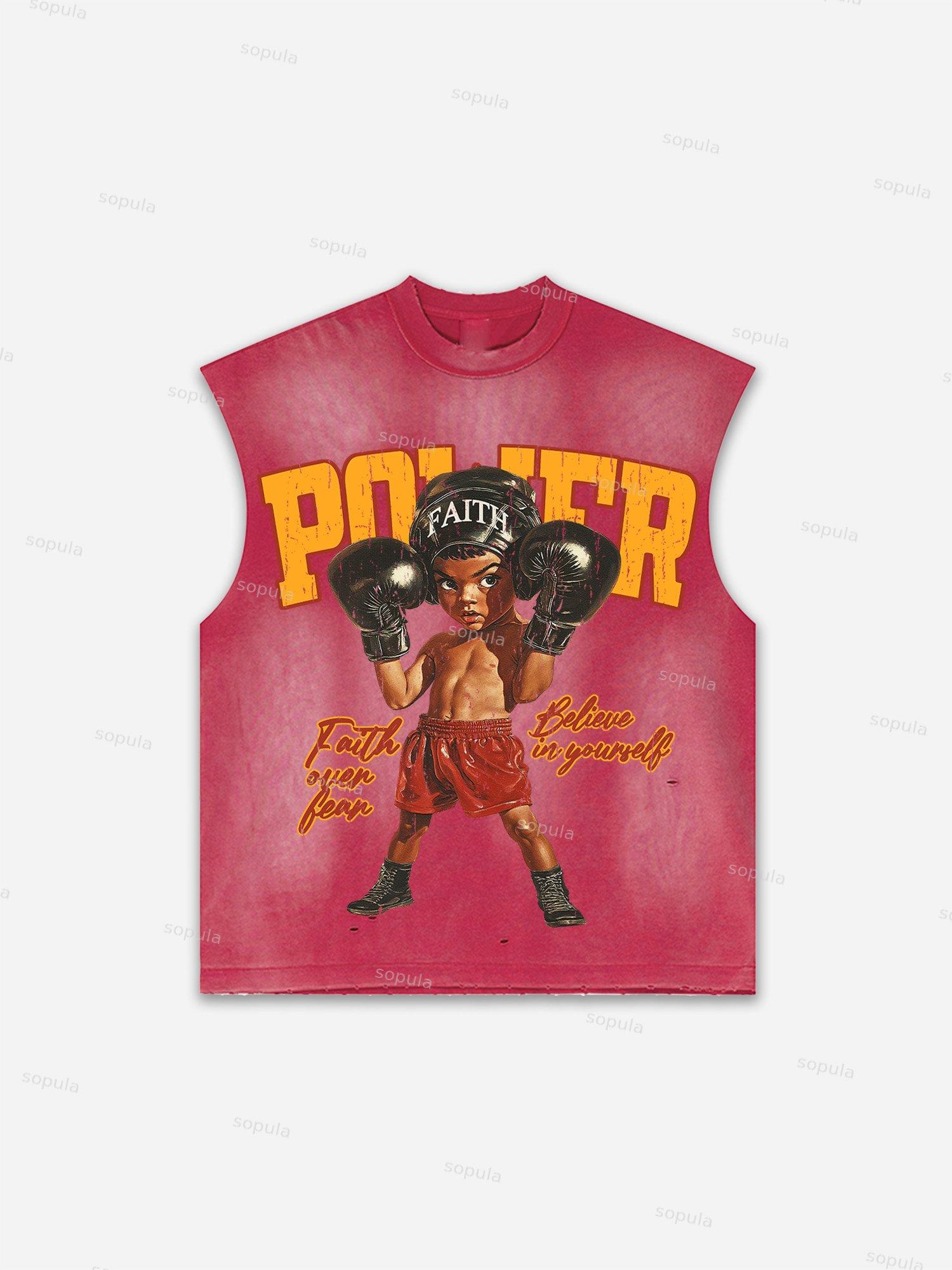 Men's Washed Boxer Boys Graphic Print Tank Top Product Image