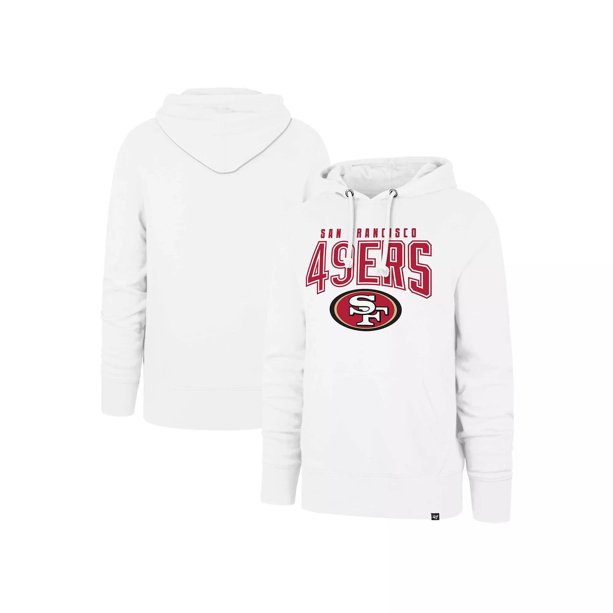 Men's '47 White San Francisco 49ers Elements Arch Headline Pullover Hoodie,  Product Image