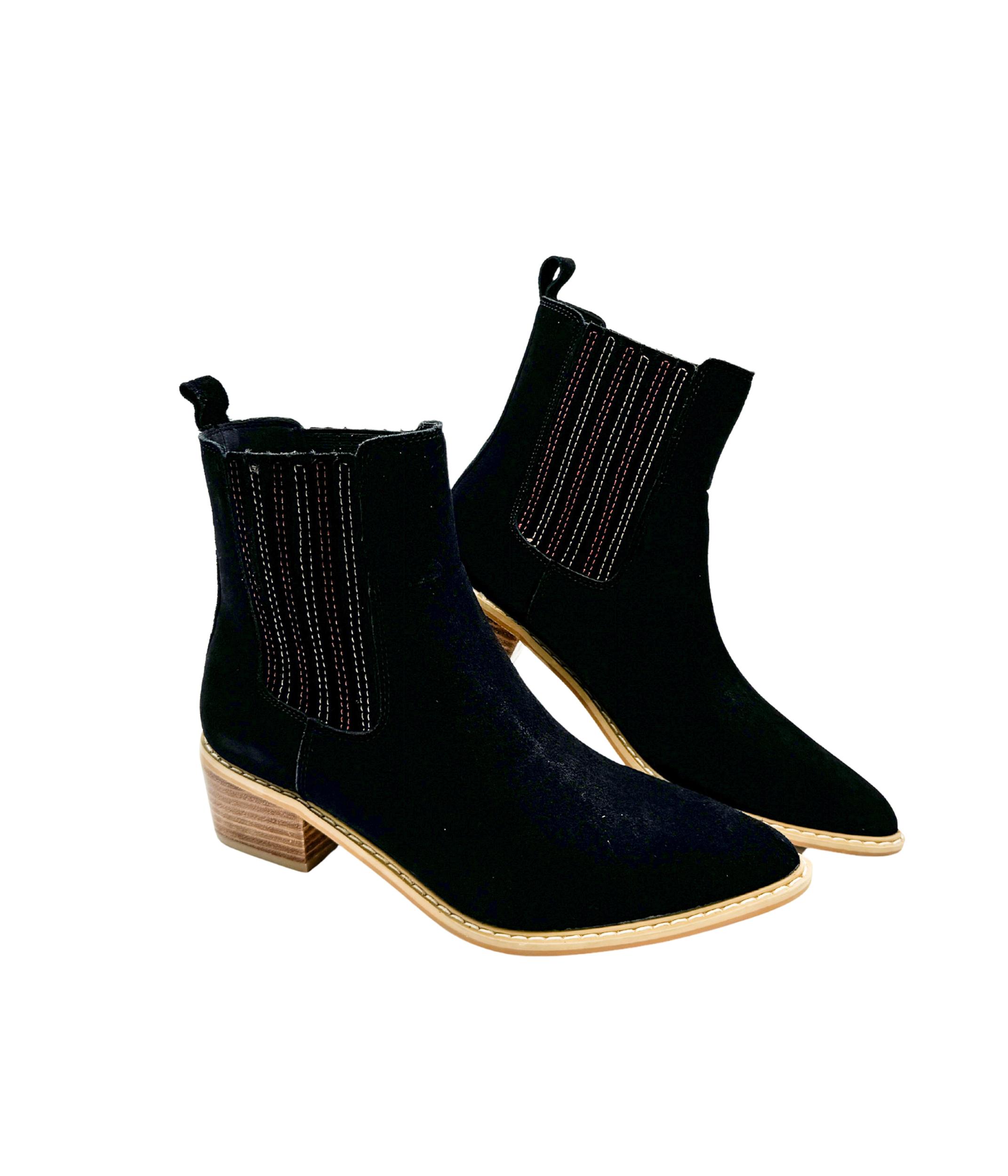 Leonor Suede Ankle Boot in Taupe (Online Exclusive) Product Image