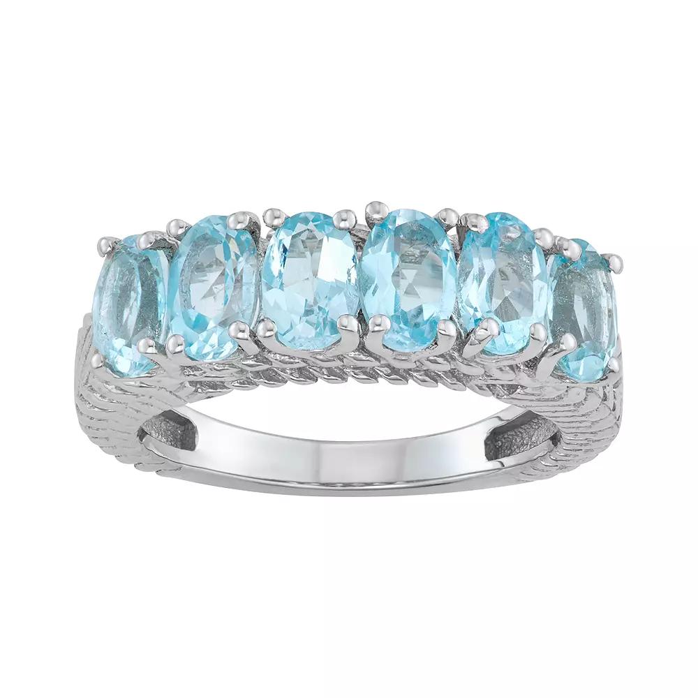 Jewelexcess Sterling Silver 2.80 C.T.W. Gemstone Ring, Women's, Blue Topaz Product Image