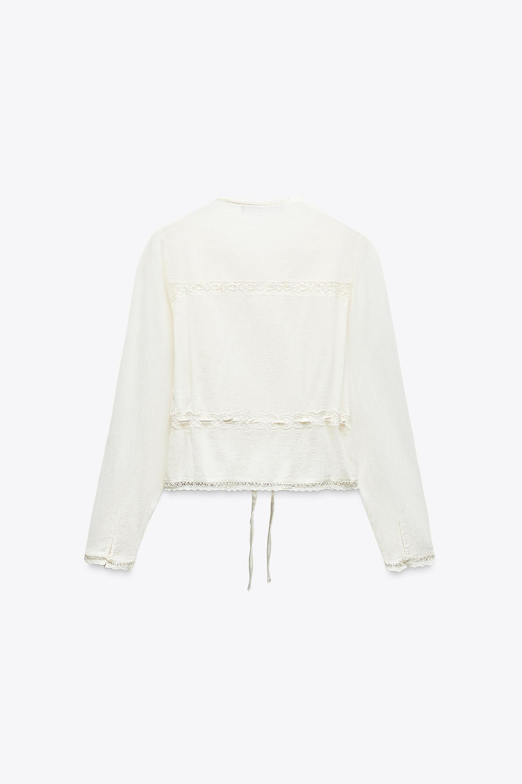 EMBROIDERED CHIFFON SHIRT Product Image