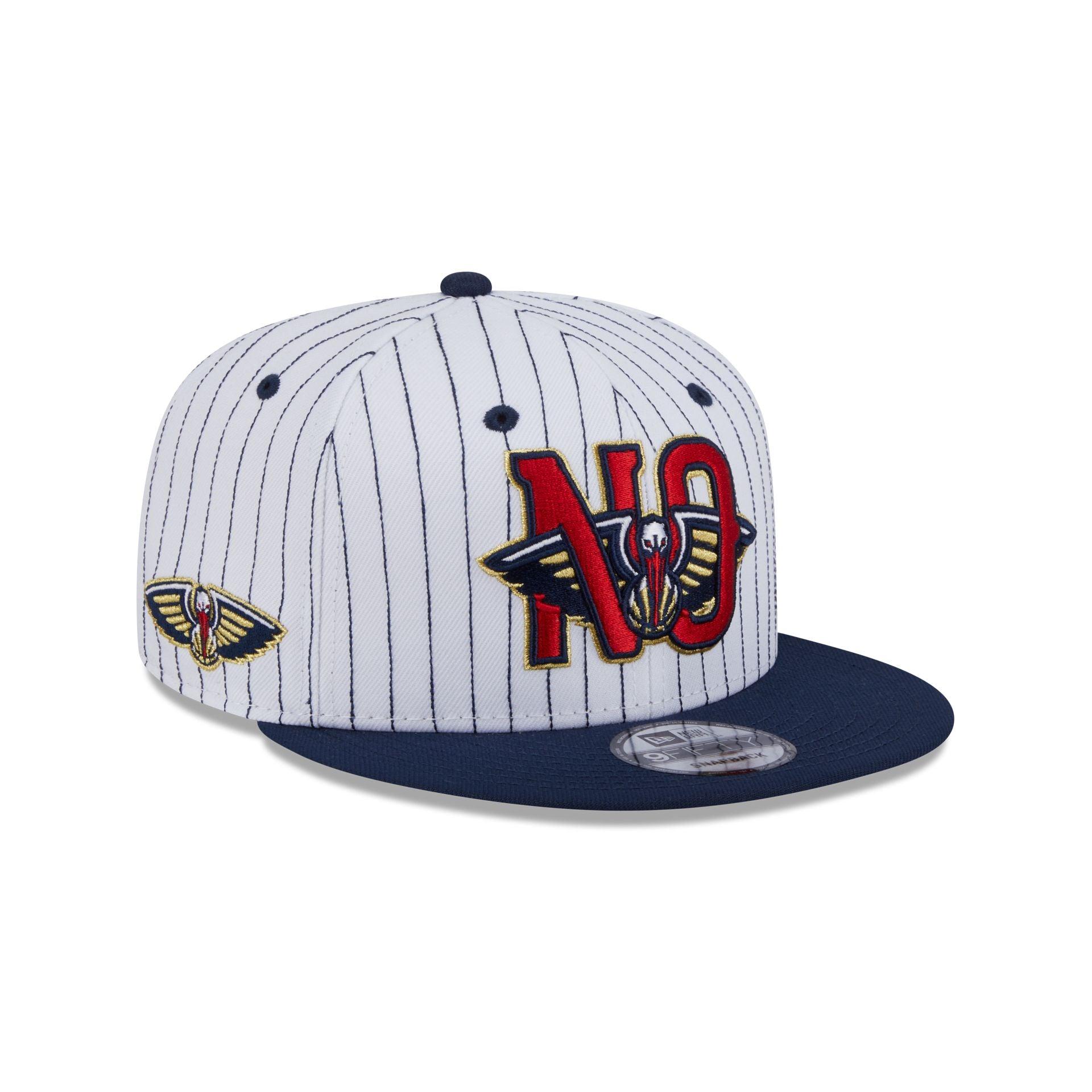 New Orleans Pelicans Deceptor Pinstripe 9FIFTY Snapback Hat Male Product Image