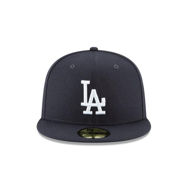Los Angeles Dodgers Navy Basic 59FIFTY Fitted Hat Male Product Image