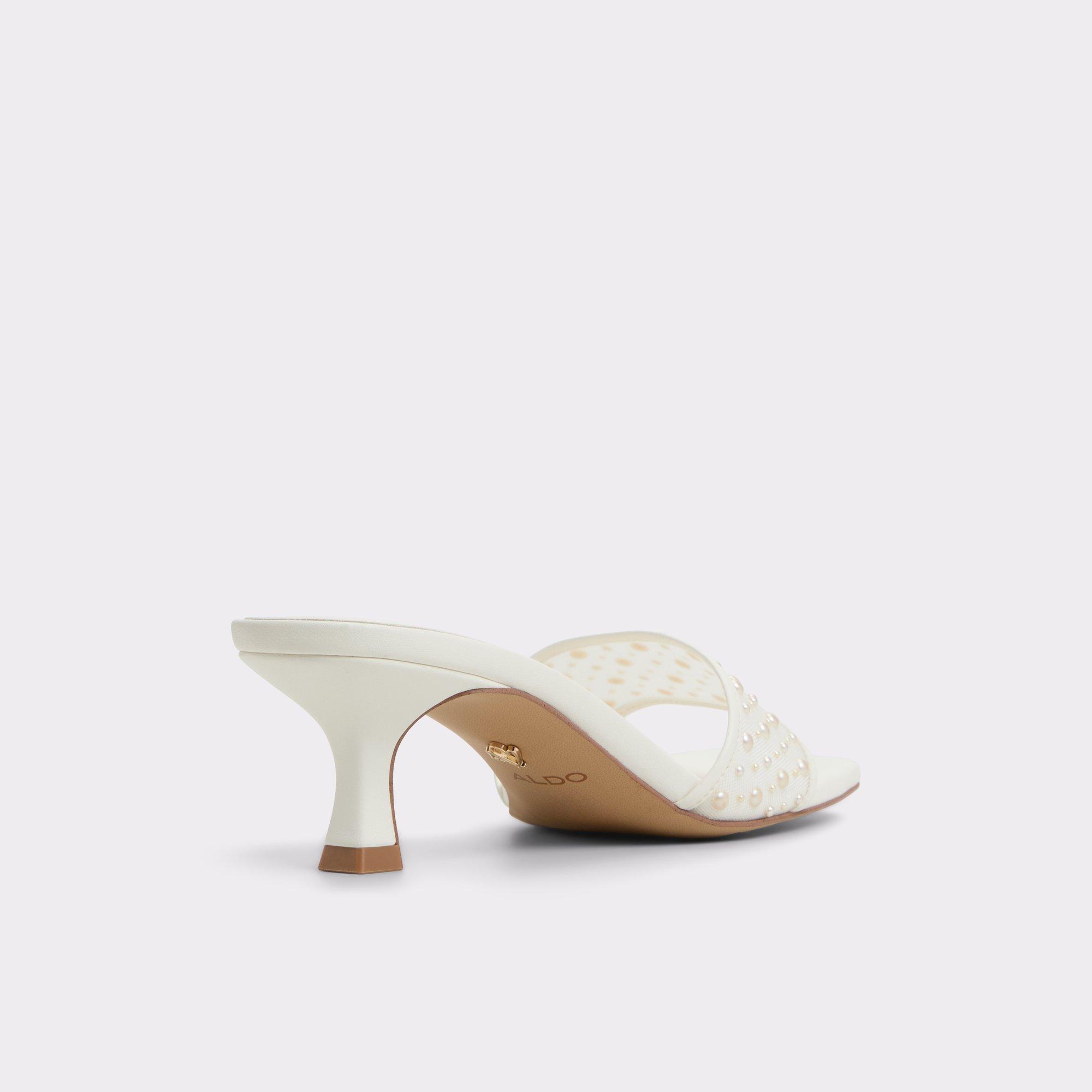 Pearlia White Women's Heeled mules | ALDO US Product Image