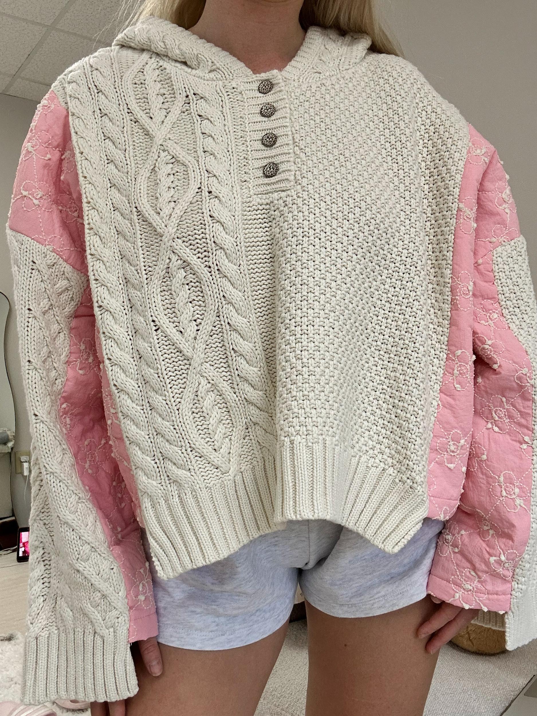 Pink Blossom Quilted Kit Sweater Product Image