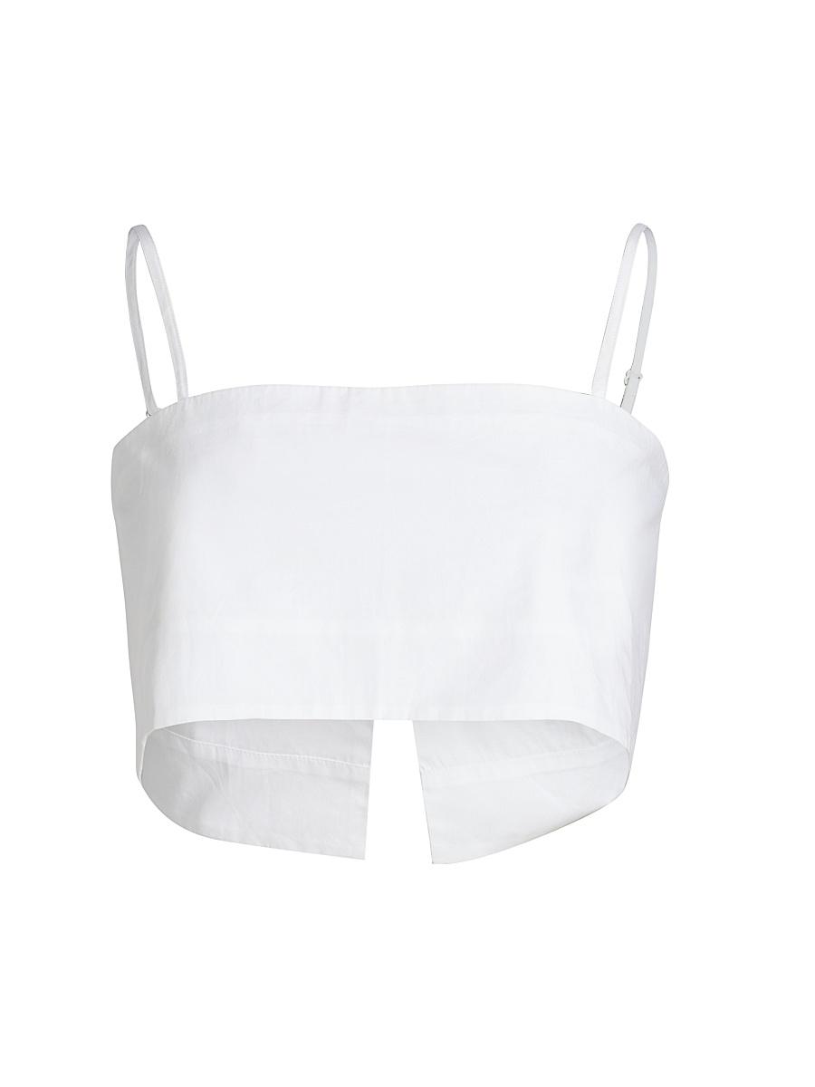 Womens Walton Poplin Crop Top Product Image
