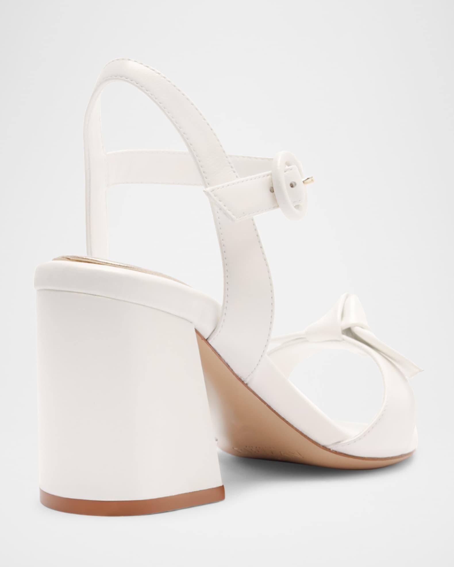 Clarita Flare Leather Bridal Sandals Product Image