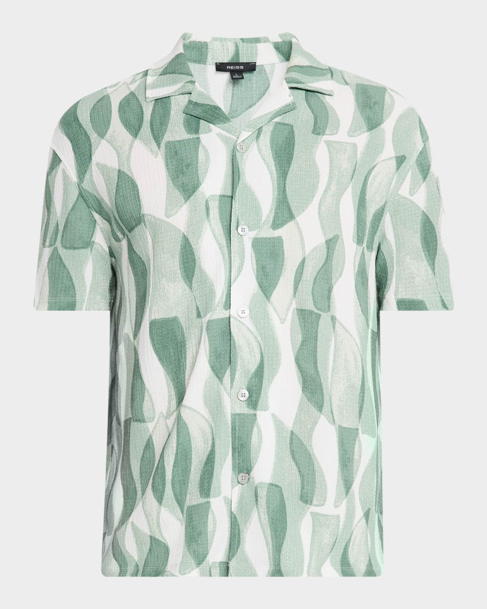 Men's Taro Textured Abstract Camp Shirt Product Image