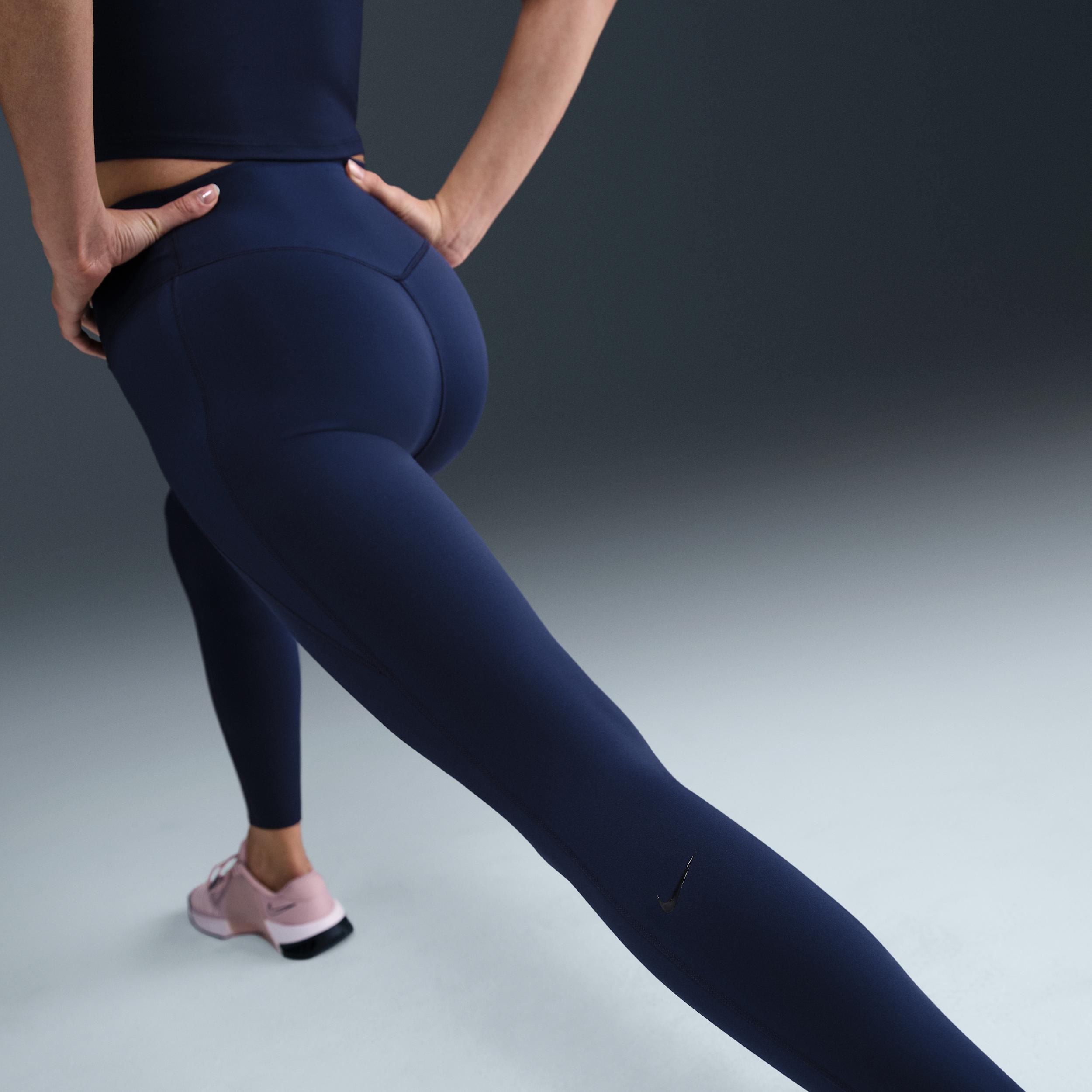 Nike Womens Universa High-Waisted 7/8 Leggings with No Front Seam | HQ6813-017 Product Image