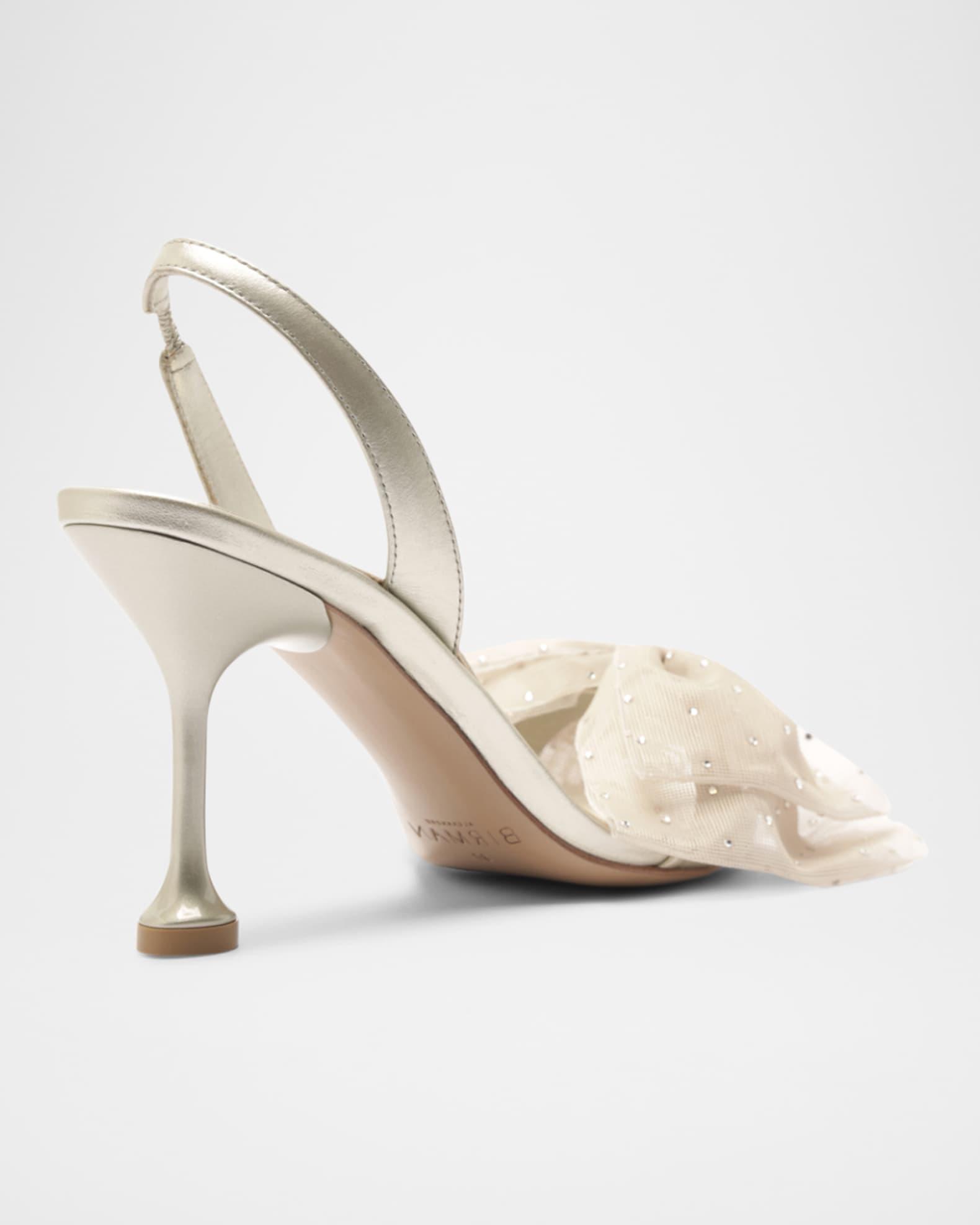 Isabelle Crystal Tulle Bow Bridal Pumps Product Image