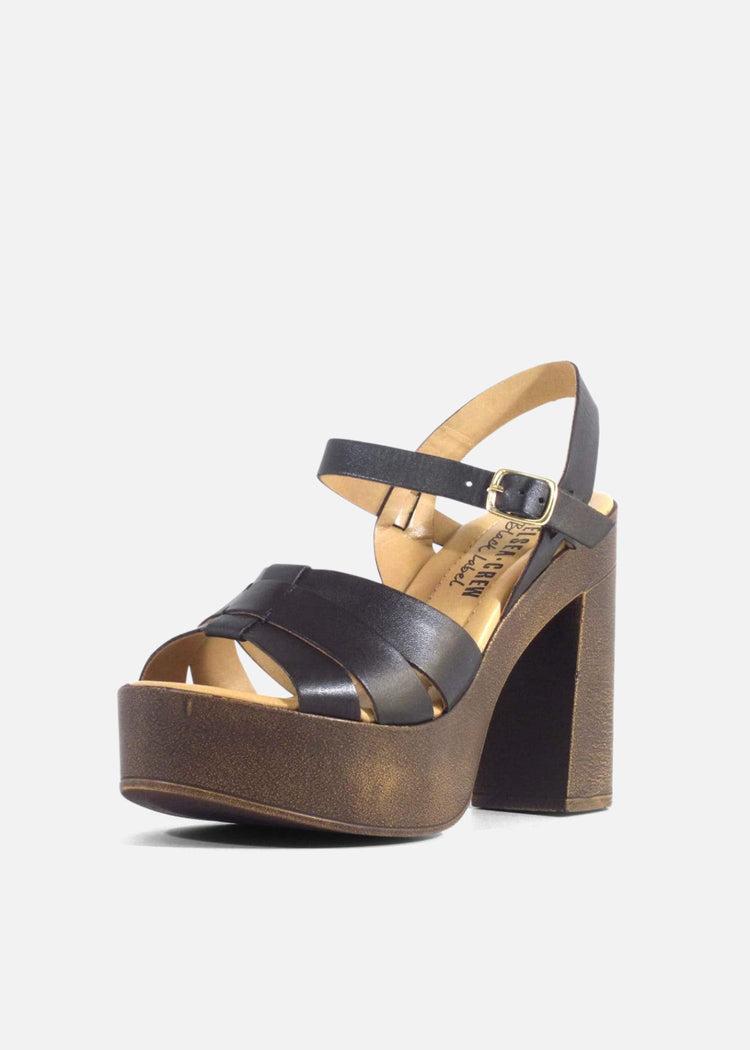 Hollie Wooden Platform Heels Product Image