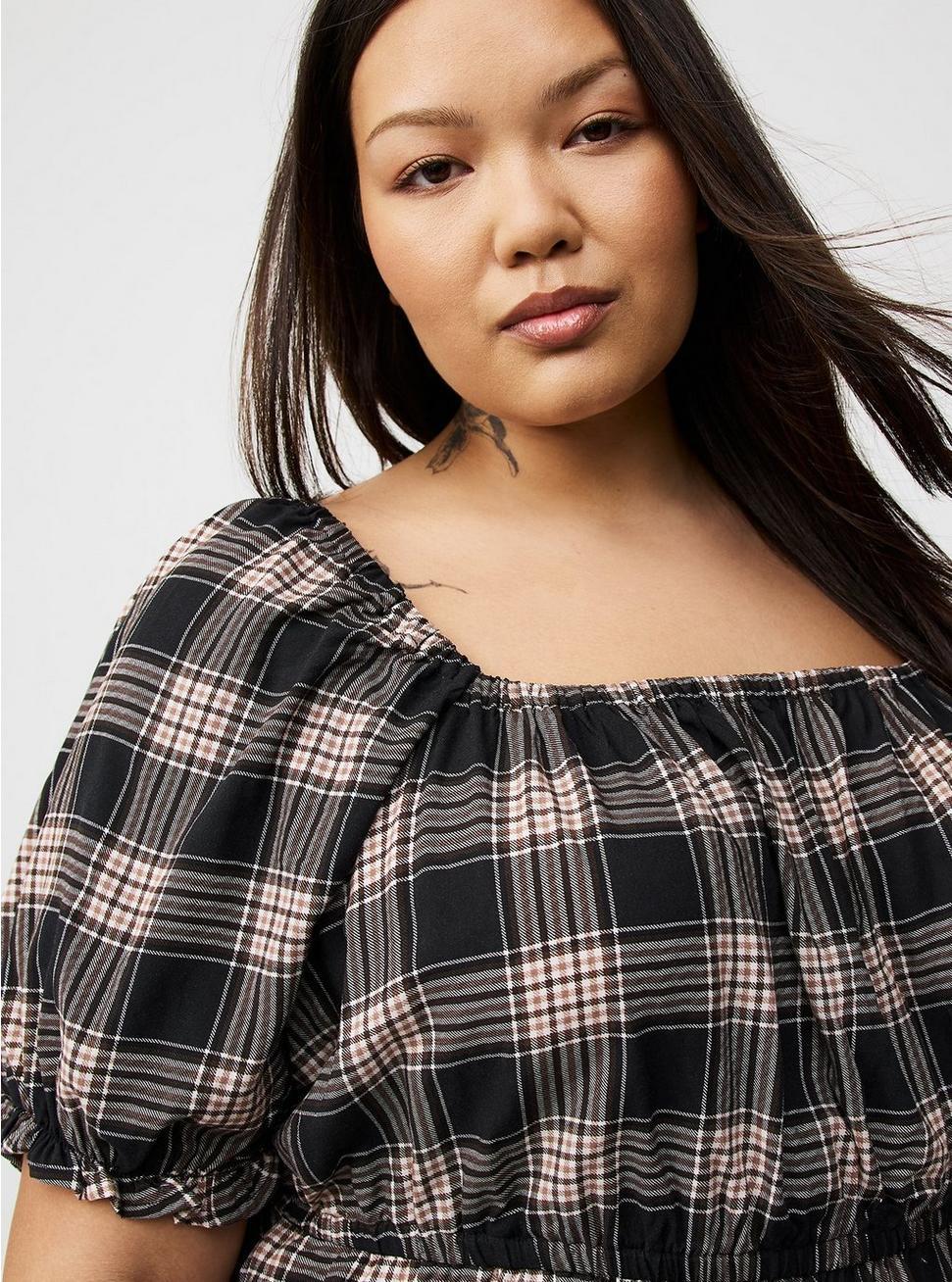 Mini Puff-Sleeve Dress Product Image