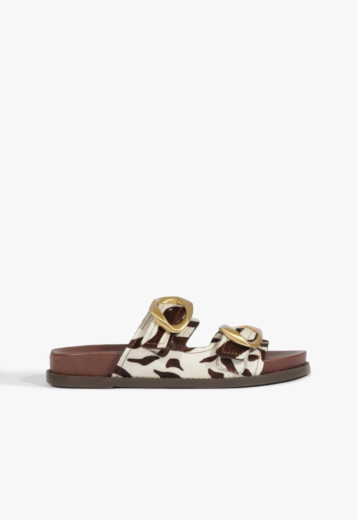 Olga Animal Print Leather Sporty Sandal Product Image