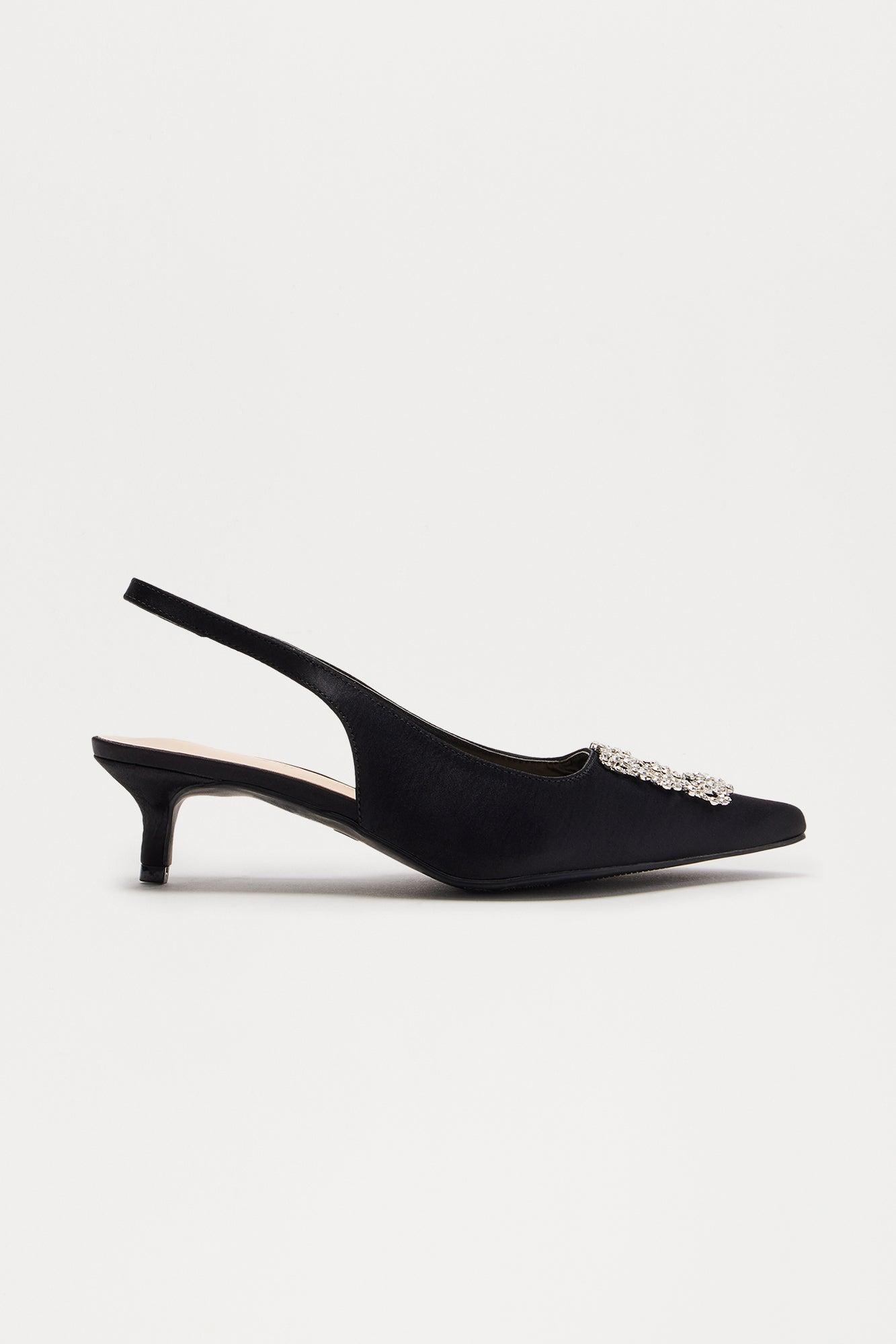Stellina Kitten Heel Pumps - Black Product Image