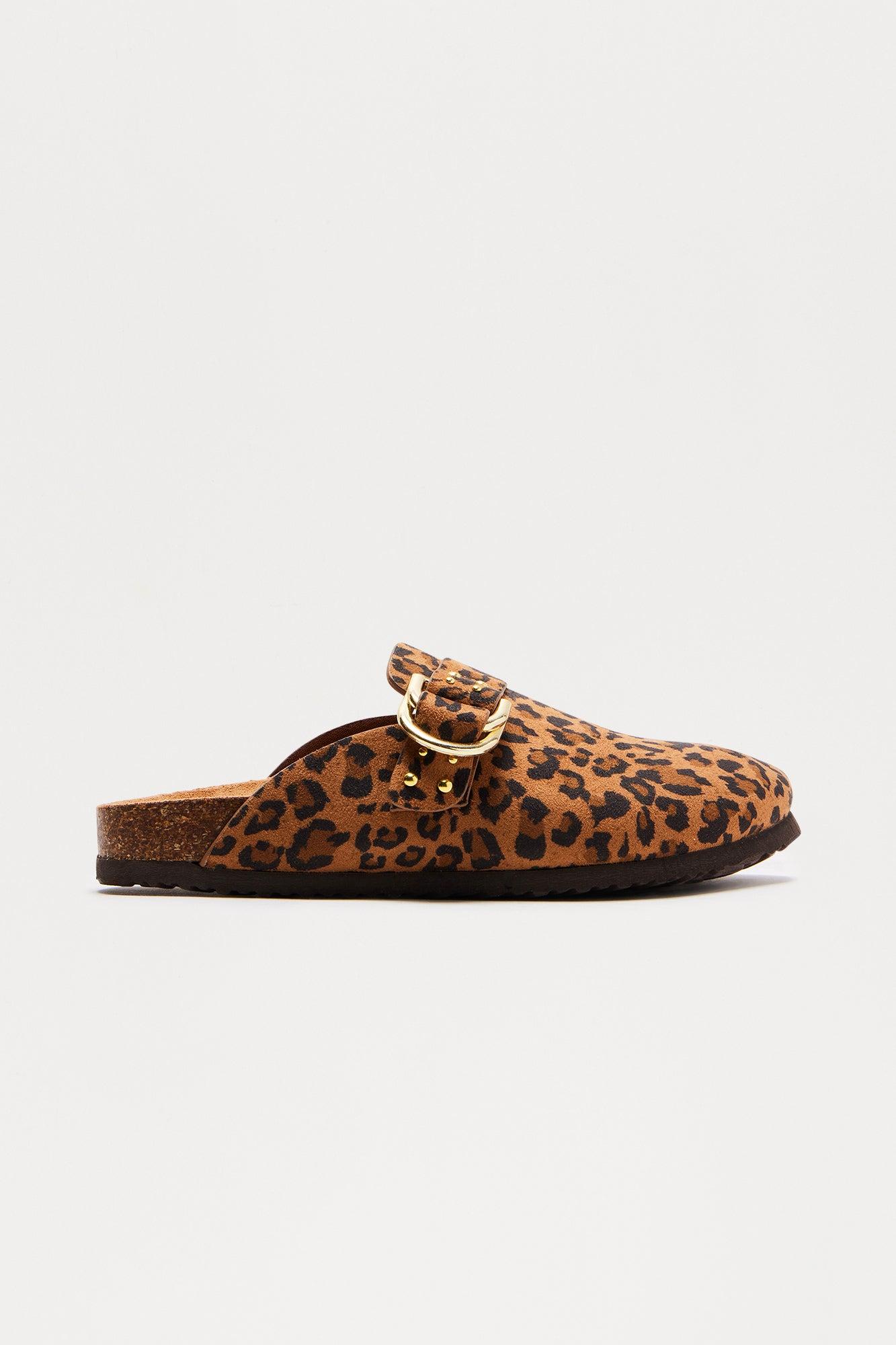 Kirby Buckle Slides - Leopard Product Image