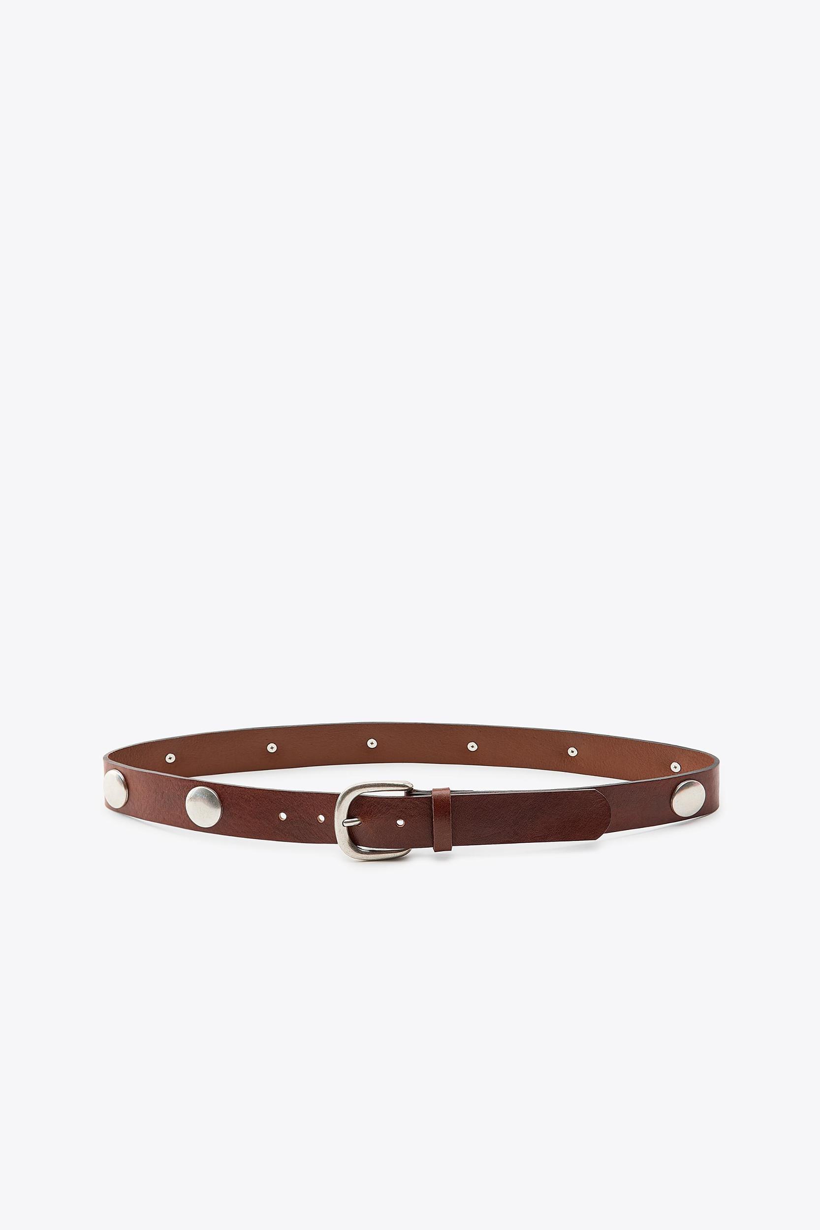 STUDDED LEATHER BELT Product Image