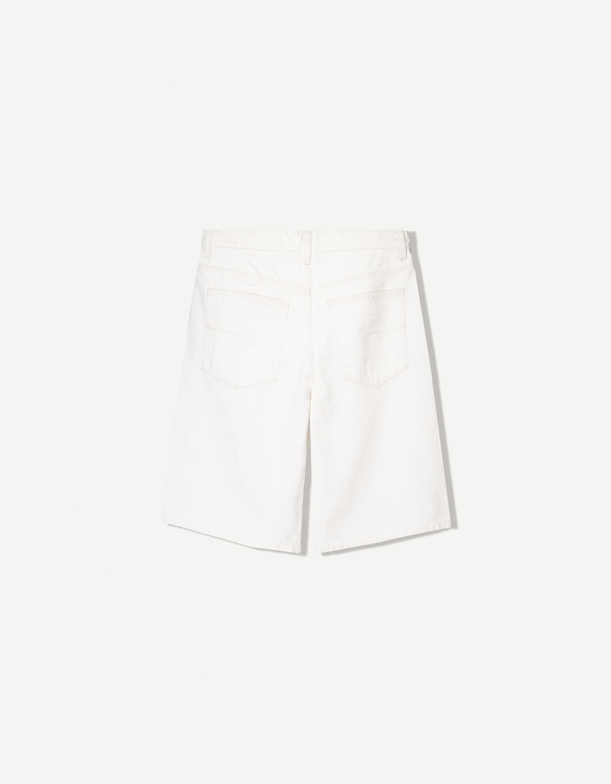 Baggy denim Bermuda shorts Product Image