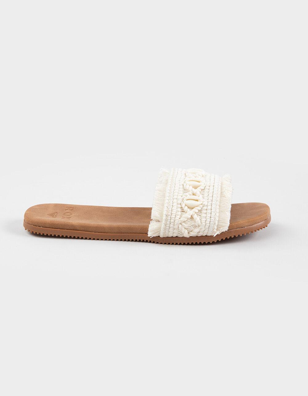 ROXY Positano Womens Slide Sandals - CREAM Product Image