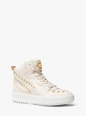 Emmett Studded Stripe Leather High-Top Sneaker Product Image