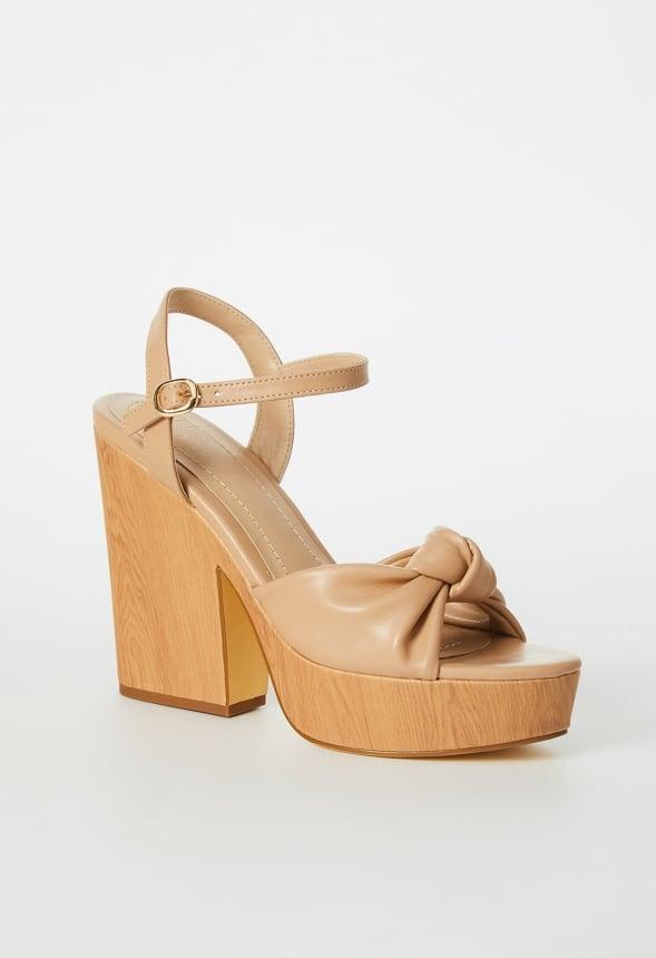 JustFab Margaux Platform Loafer Pump Womens Black/ White Size 8.5 Product Image