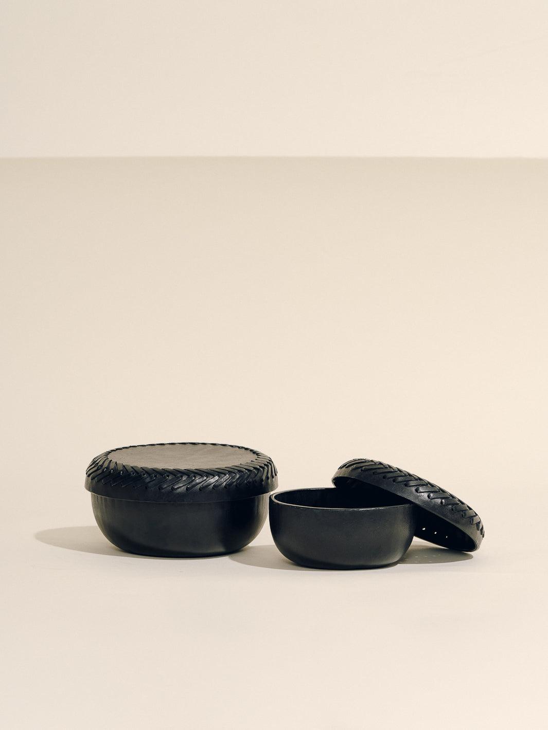 The Box Set in Leather Lace Trim Product Image