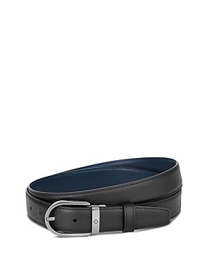Mens Horseshoe Buckle Cut-to-Size Reversible Leather Belt Product Image