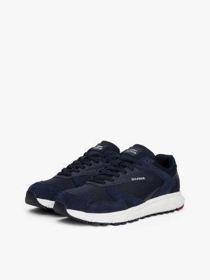 Mixed-Texture Suede Runner Sneaker Product Image