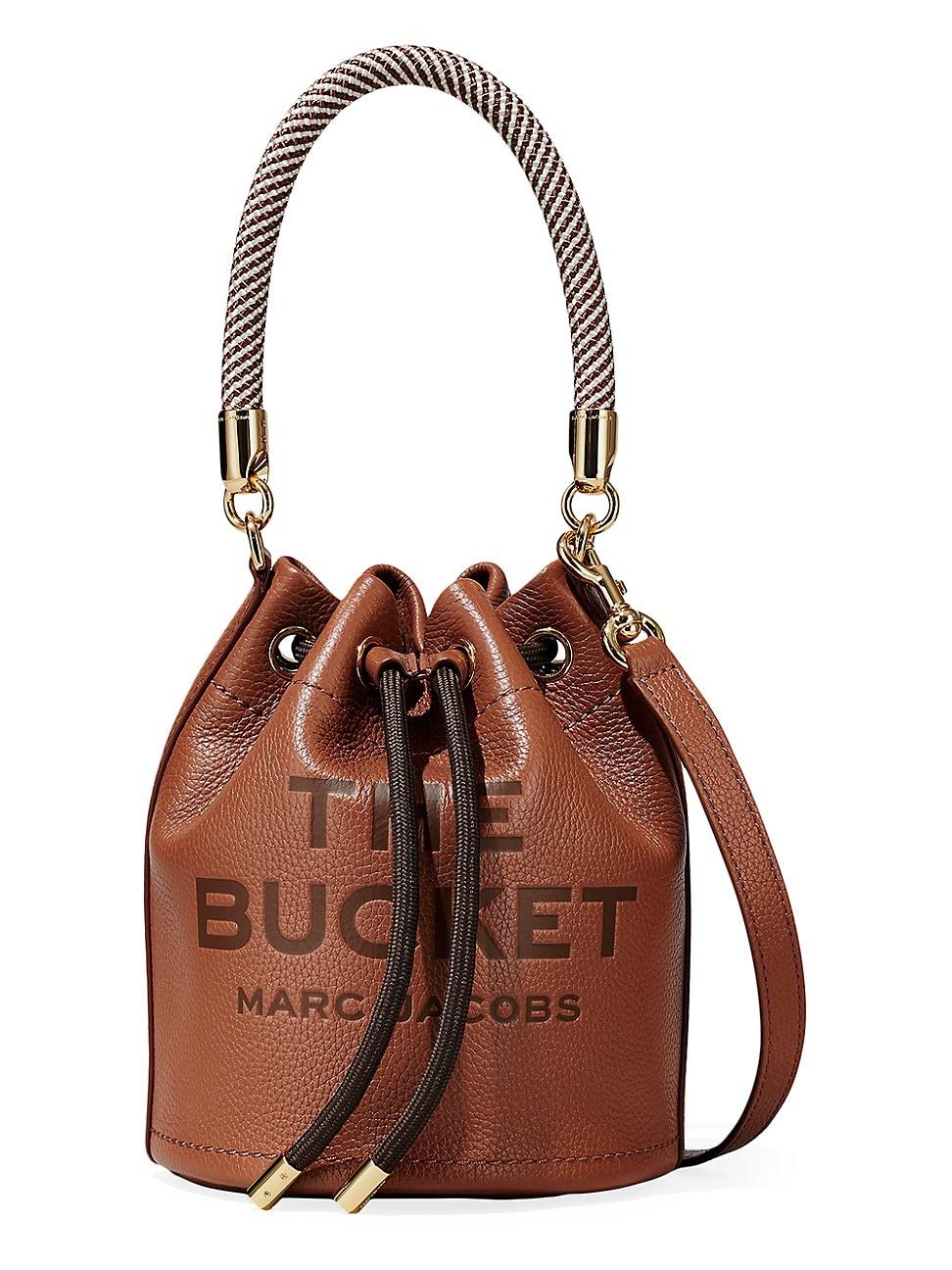 Womens The Leather Mini Bucket Bag Product Image