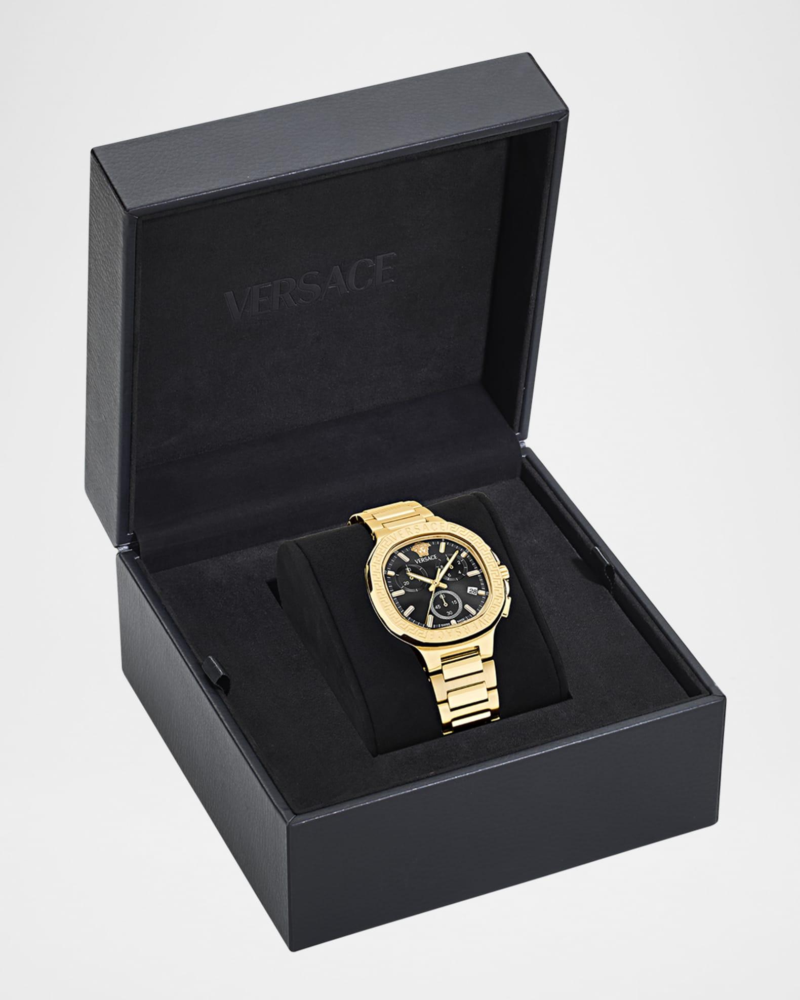 V-Chrono Square 40mm IP Yellow Gold Bracelet Watch Product Image