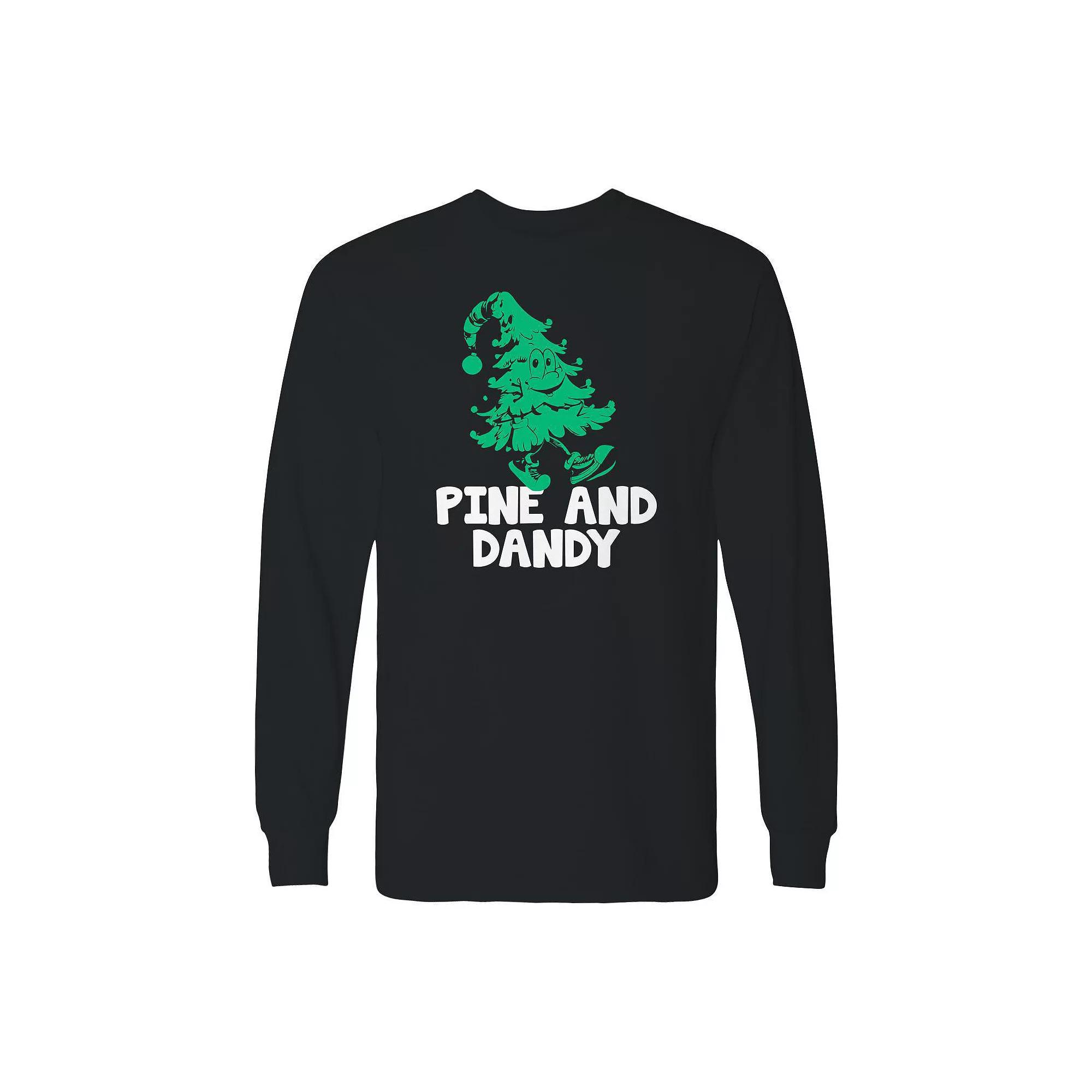 Men's Pine Christmas Dandy Long Sleeve Graphic Tee, Adult Unisex,  Product Image